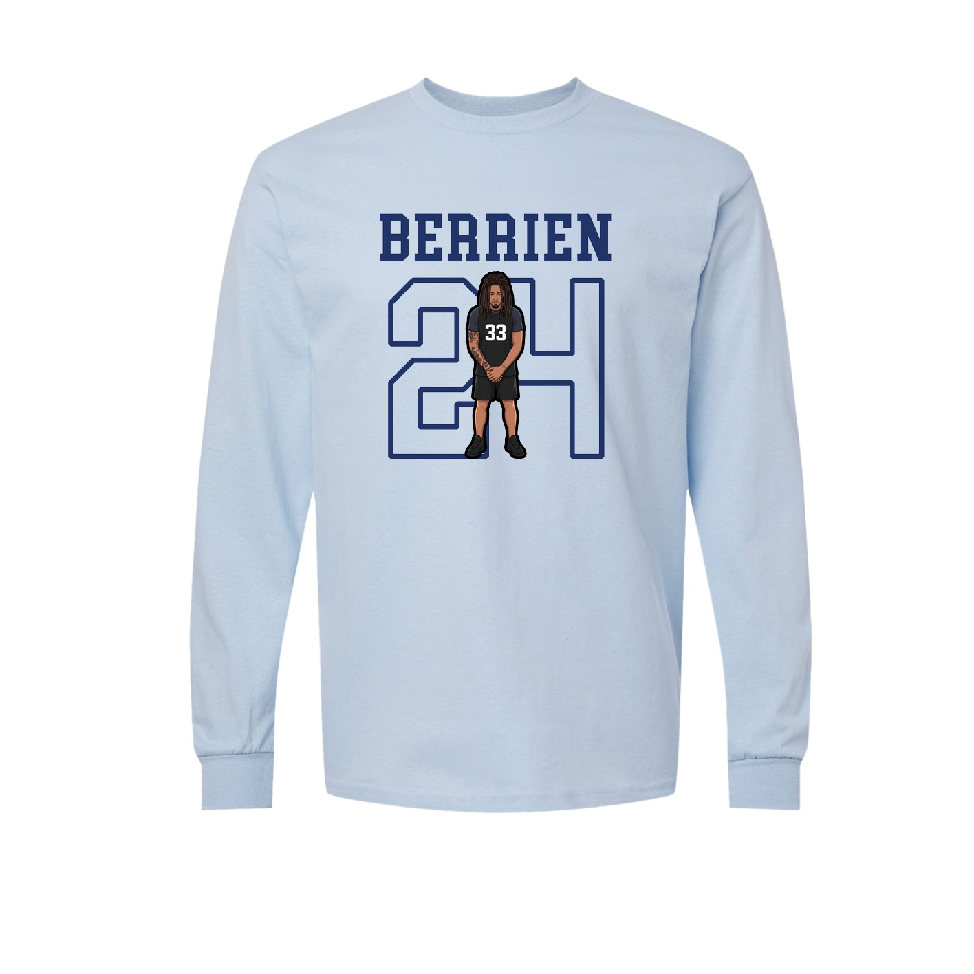 Long Sleeve Tee — Shirsey in Light Blue