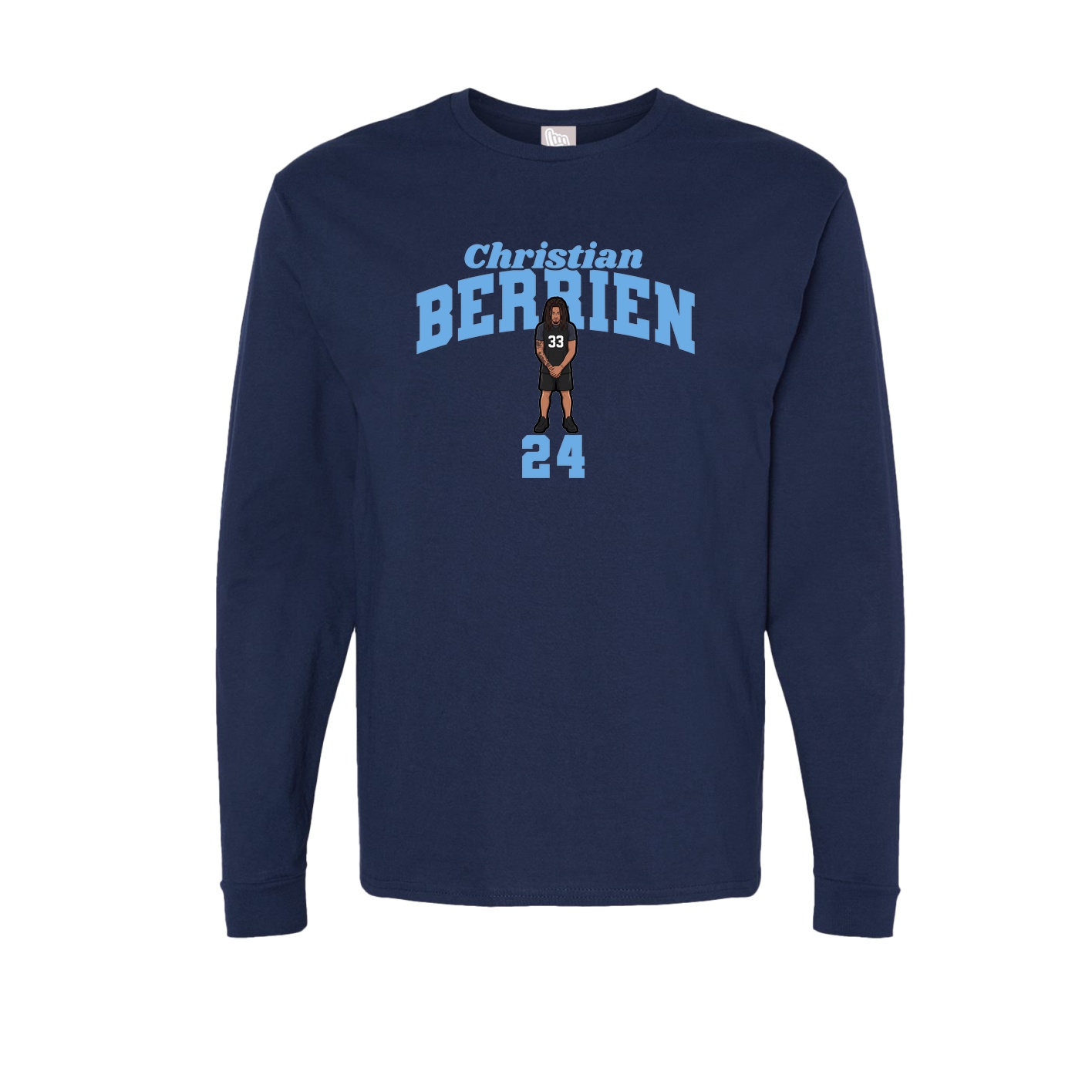 Long Sleeve Tee — Signature Arch in Navy