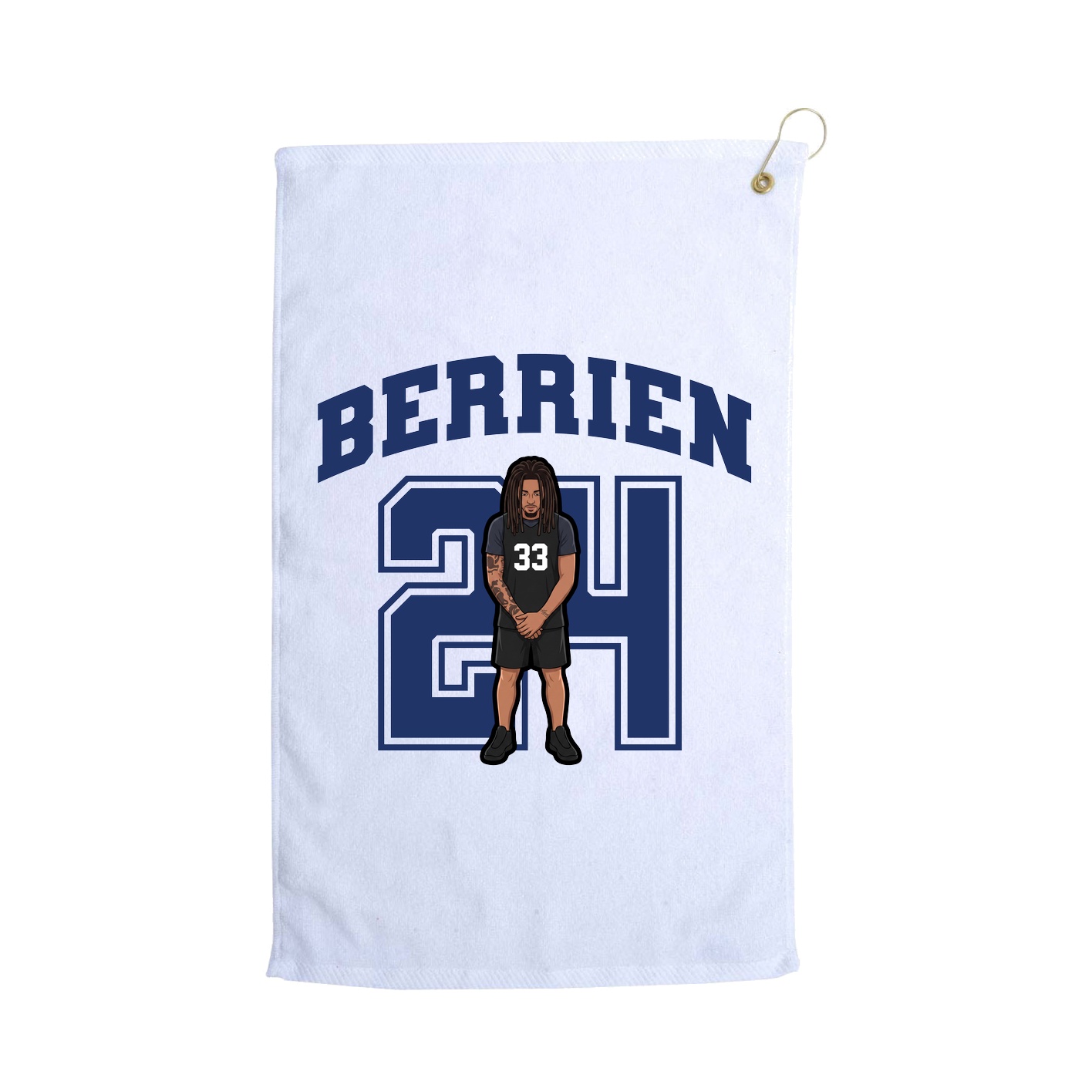 Golf Towel — Number in White