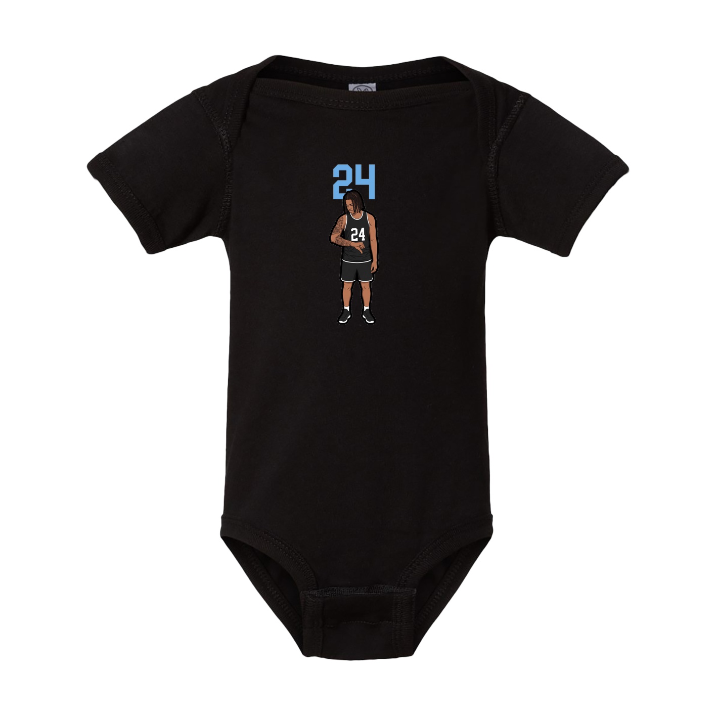 Baby Onesie — Number Top in Black