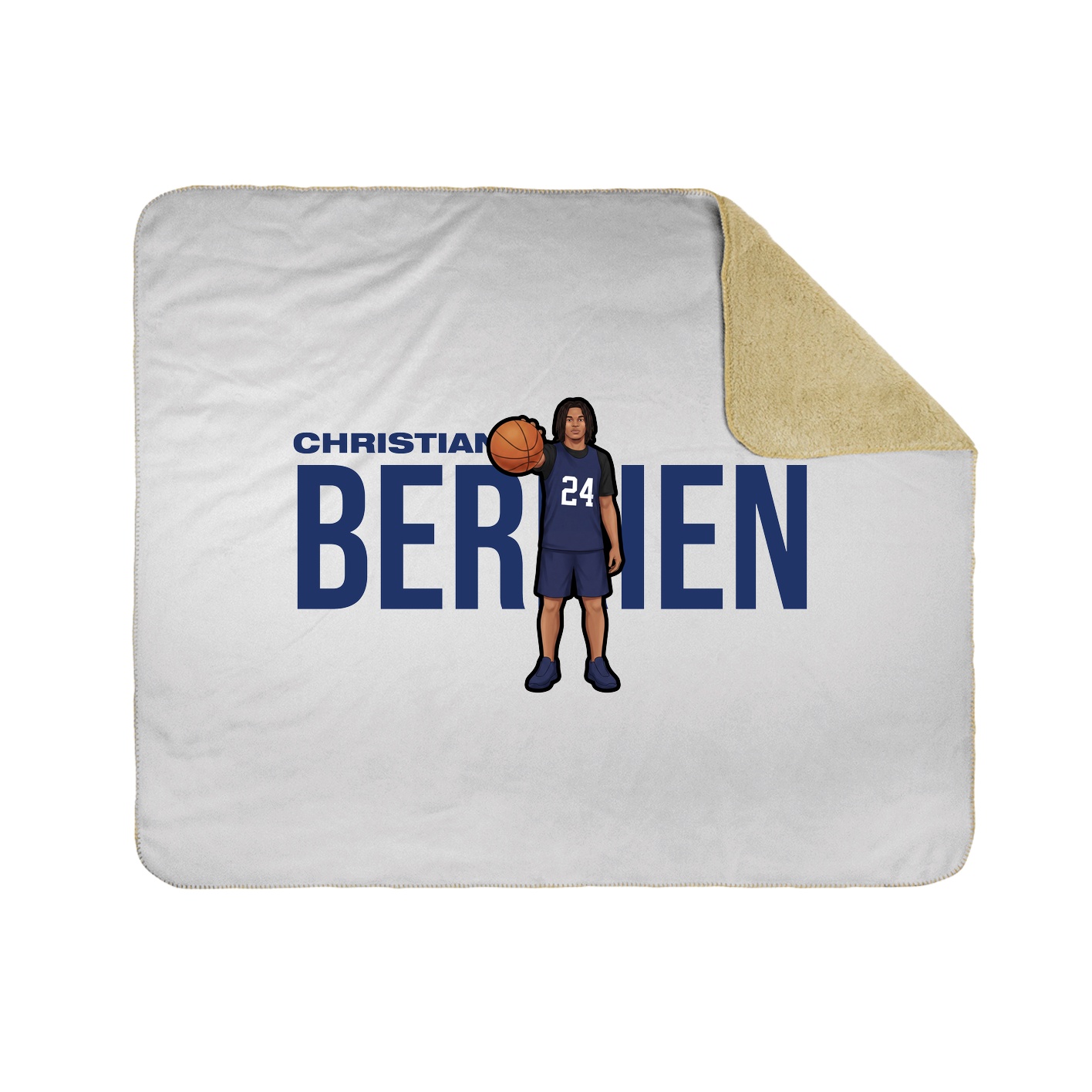Throw Blanket — Player Name in White