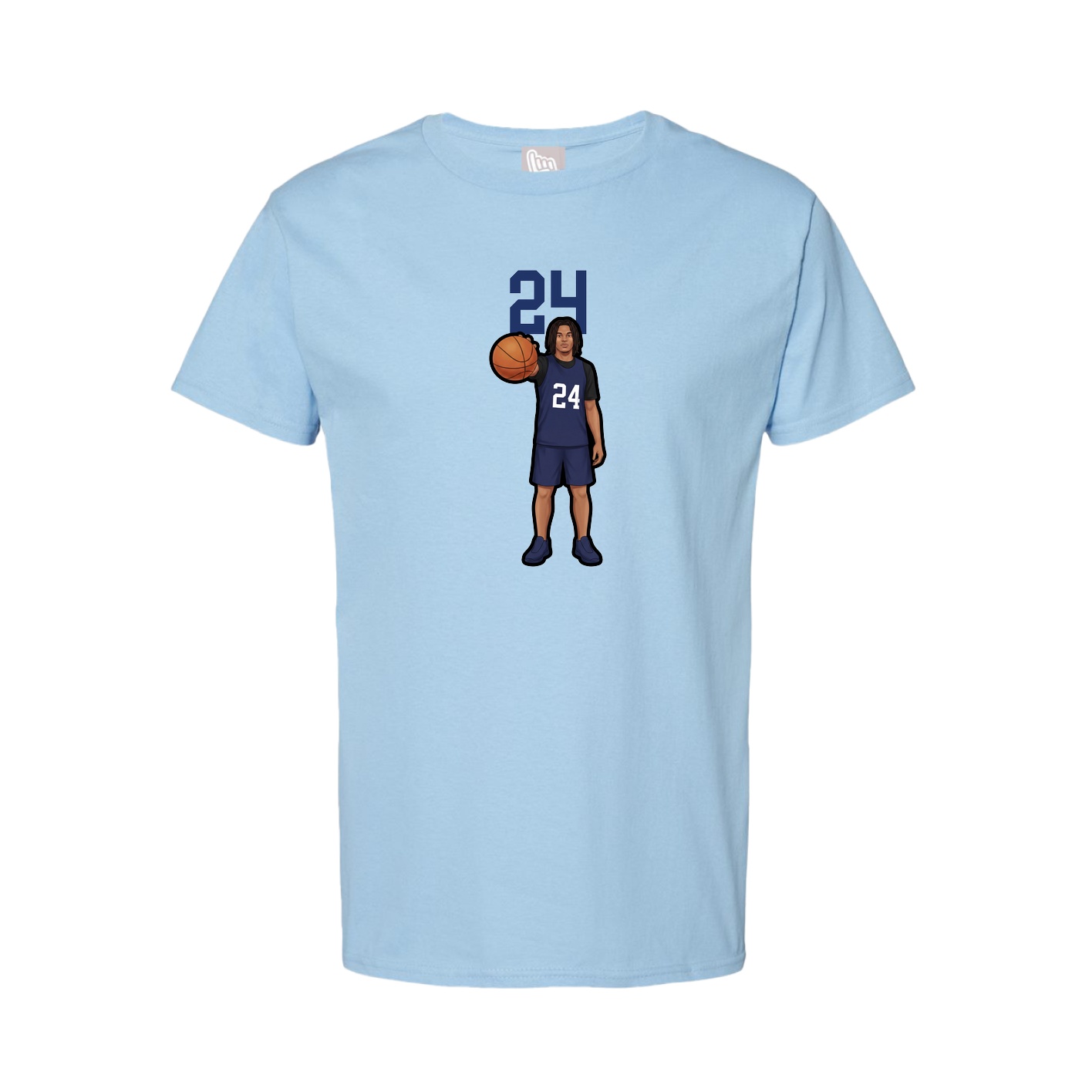 Tee — Number Top in Light Blue