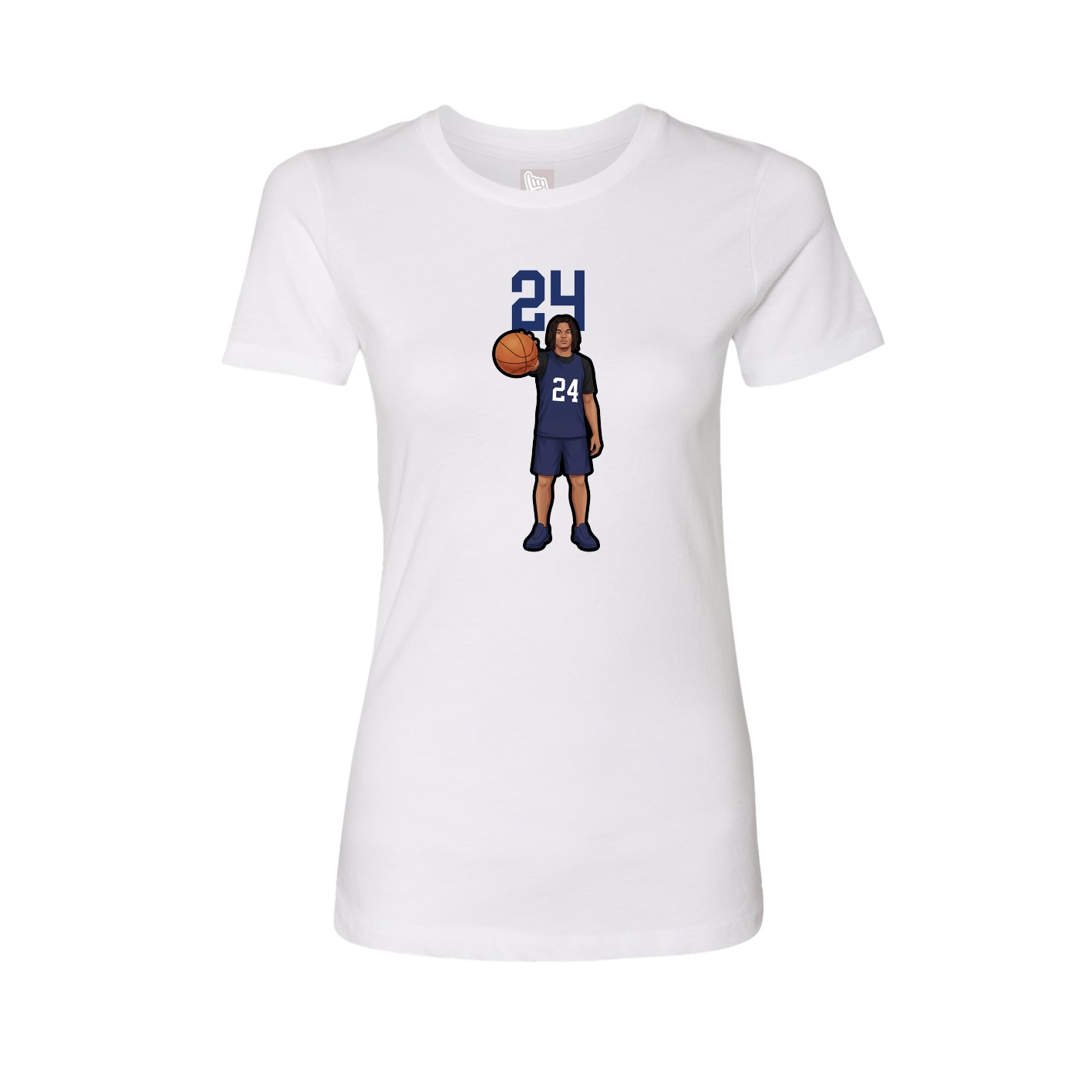 Fitted Women's Tee — Number Top in White