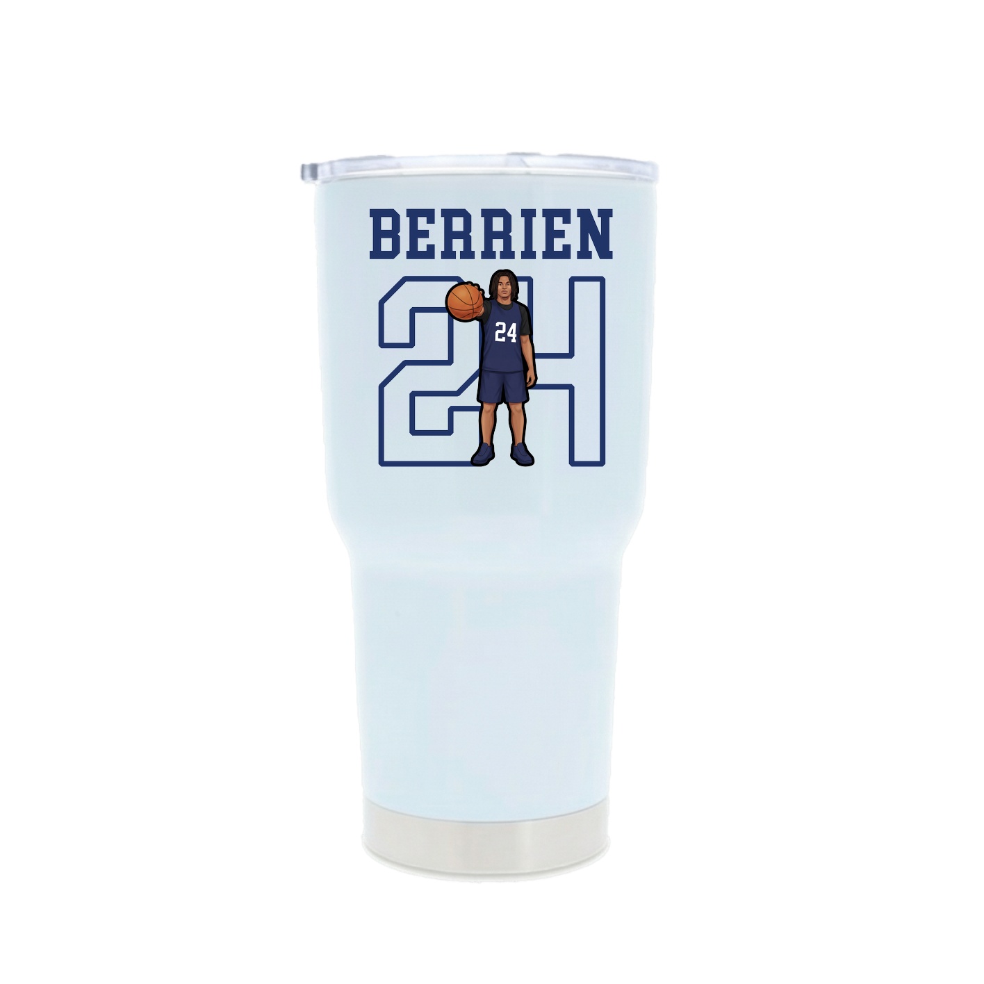 30oz Stainless Steel Tumbler — Shirsey in White