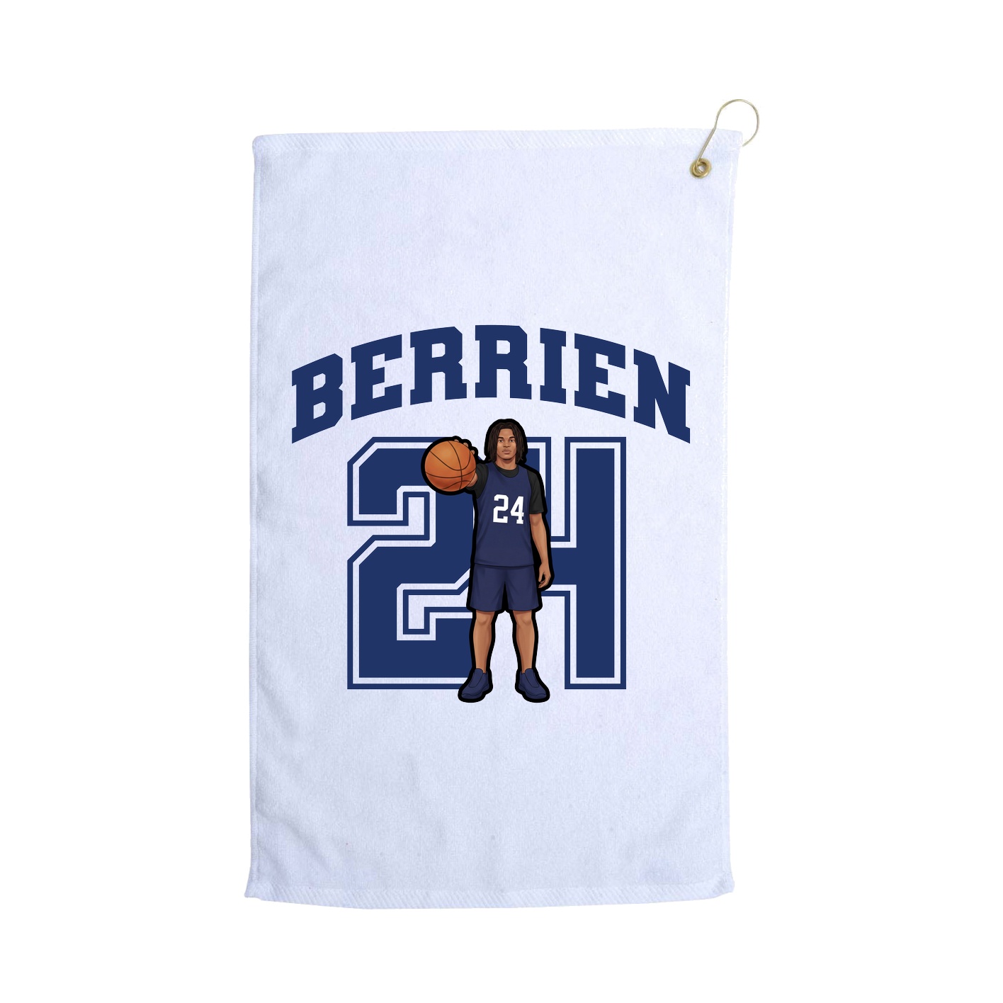 Golf Towel — Number in White