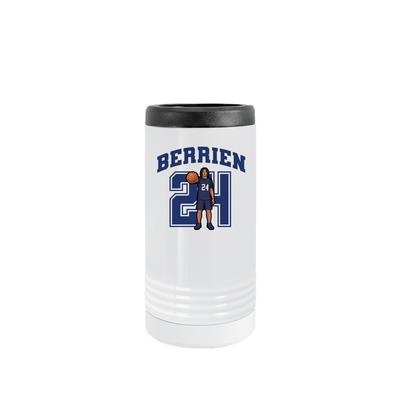 Slim Beverage Holder — Number in White