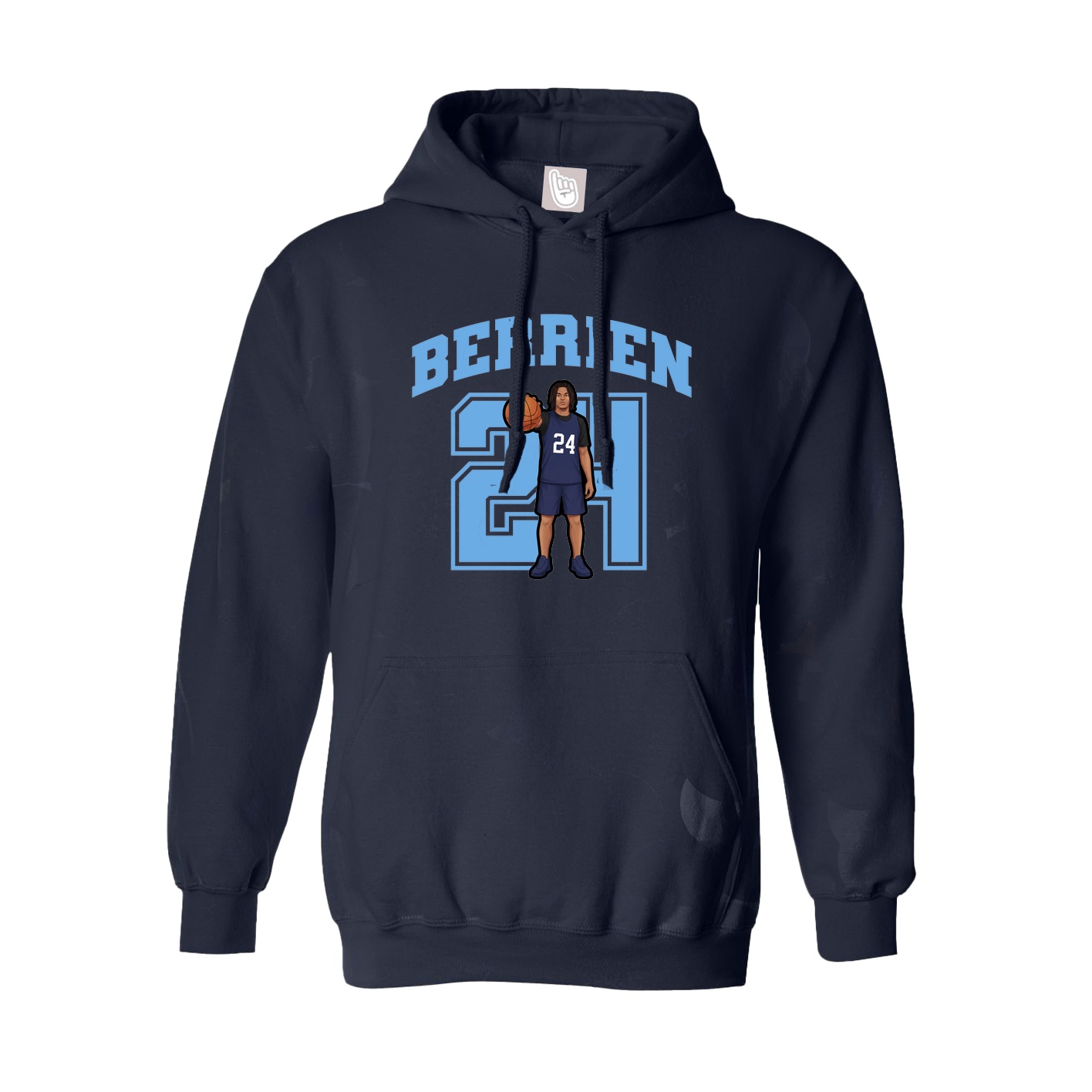 Hoodie — Number in Navy