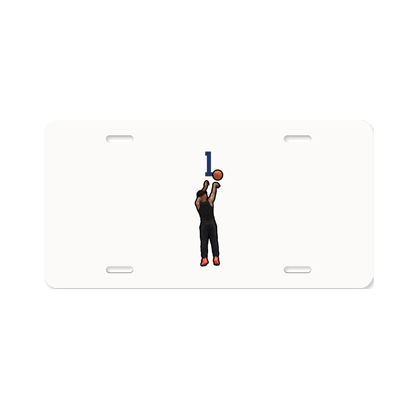 License Plate — Number Top in Classic