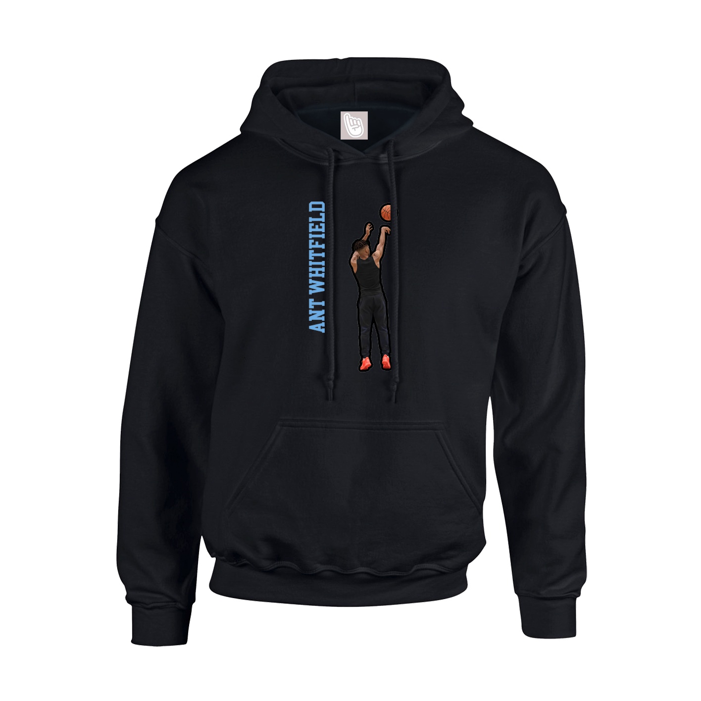 Youth Hoodie — Name Vertical in Black
