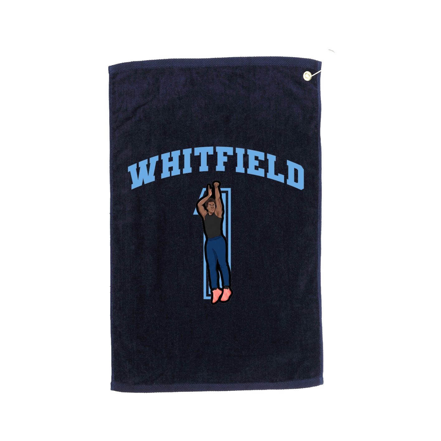 Golf Towel — Number in Navy