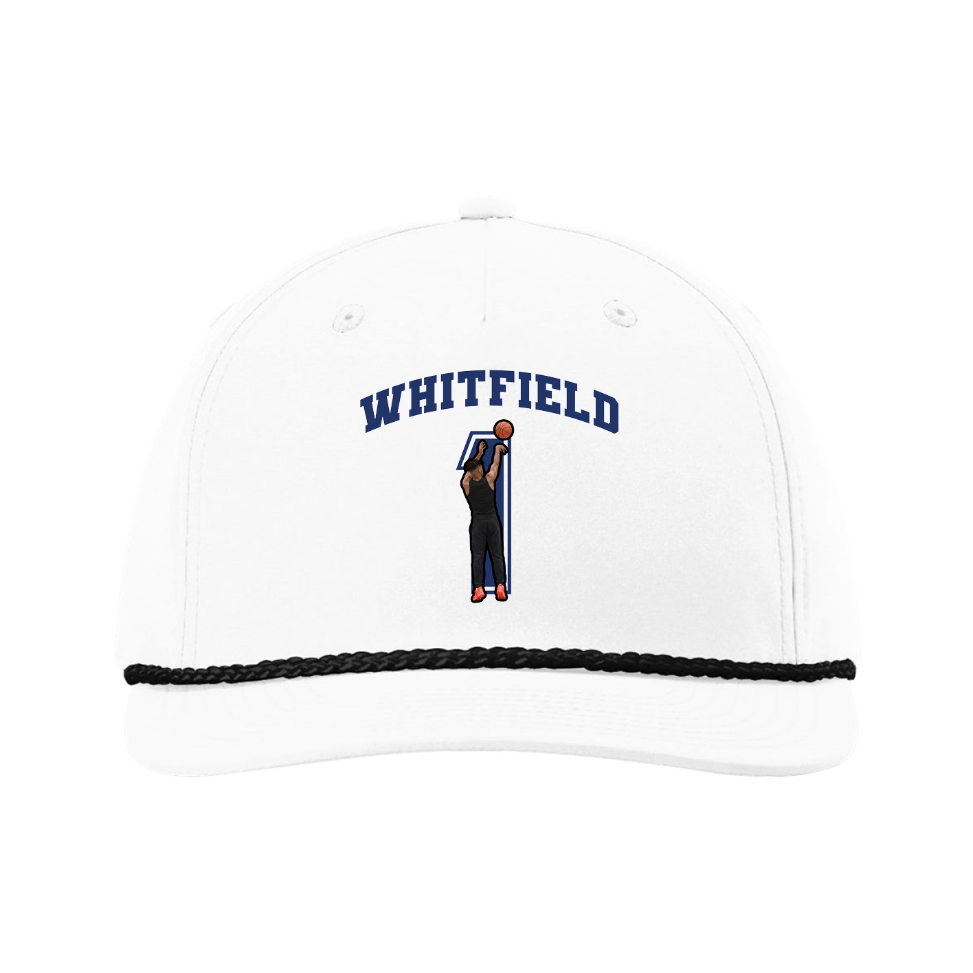 Five-Panel Classic Rope Cap — Number in White