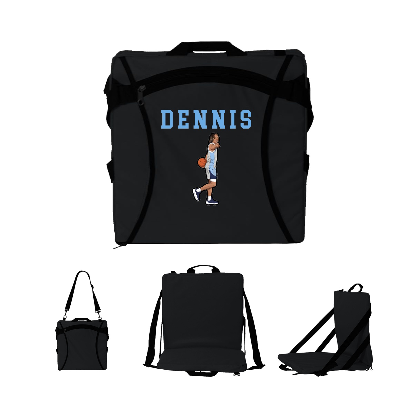 Folding Stadium Seat — Shirsey in Black