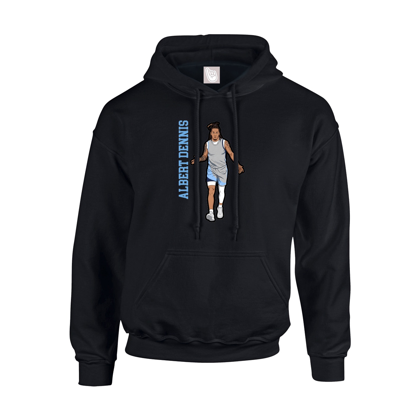 Hoodie — Name Vertical in Black