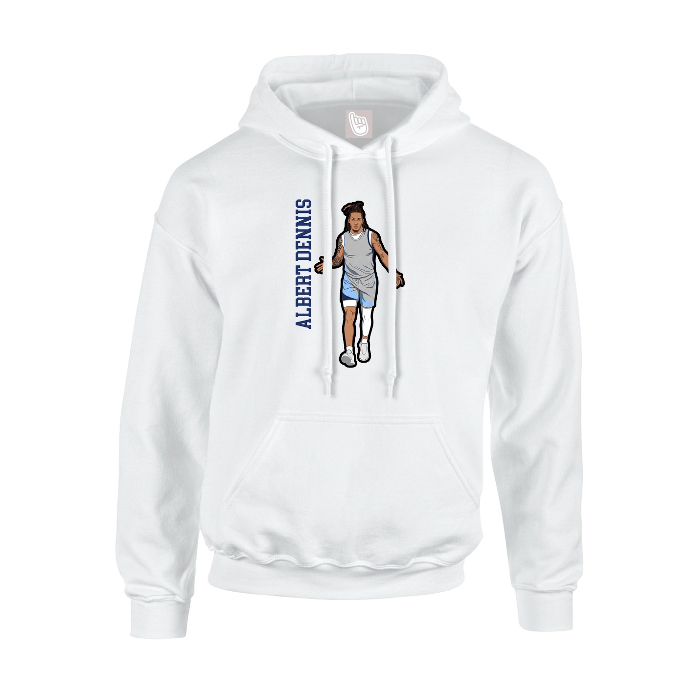 Youth Hoodie — Name Vertical in White