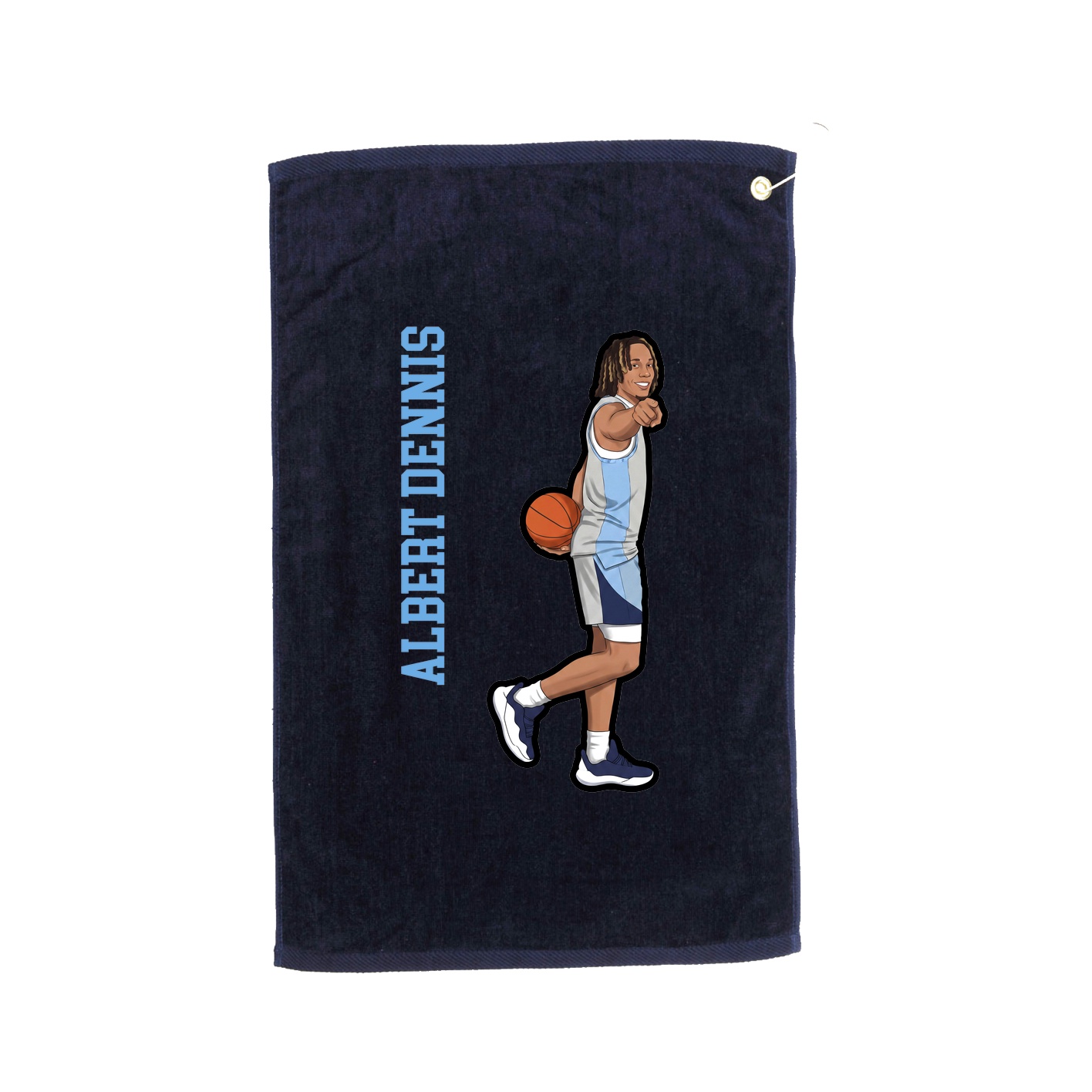 Golf Towel — Name Vertical in Navy