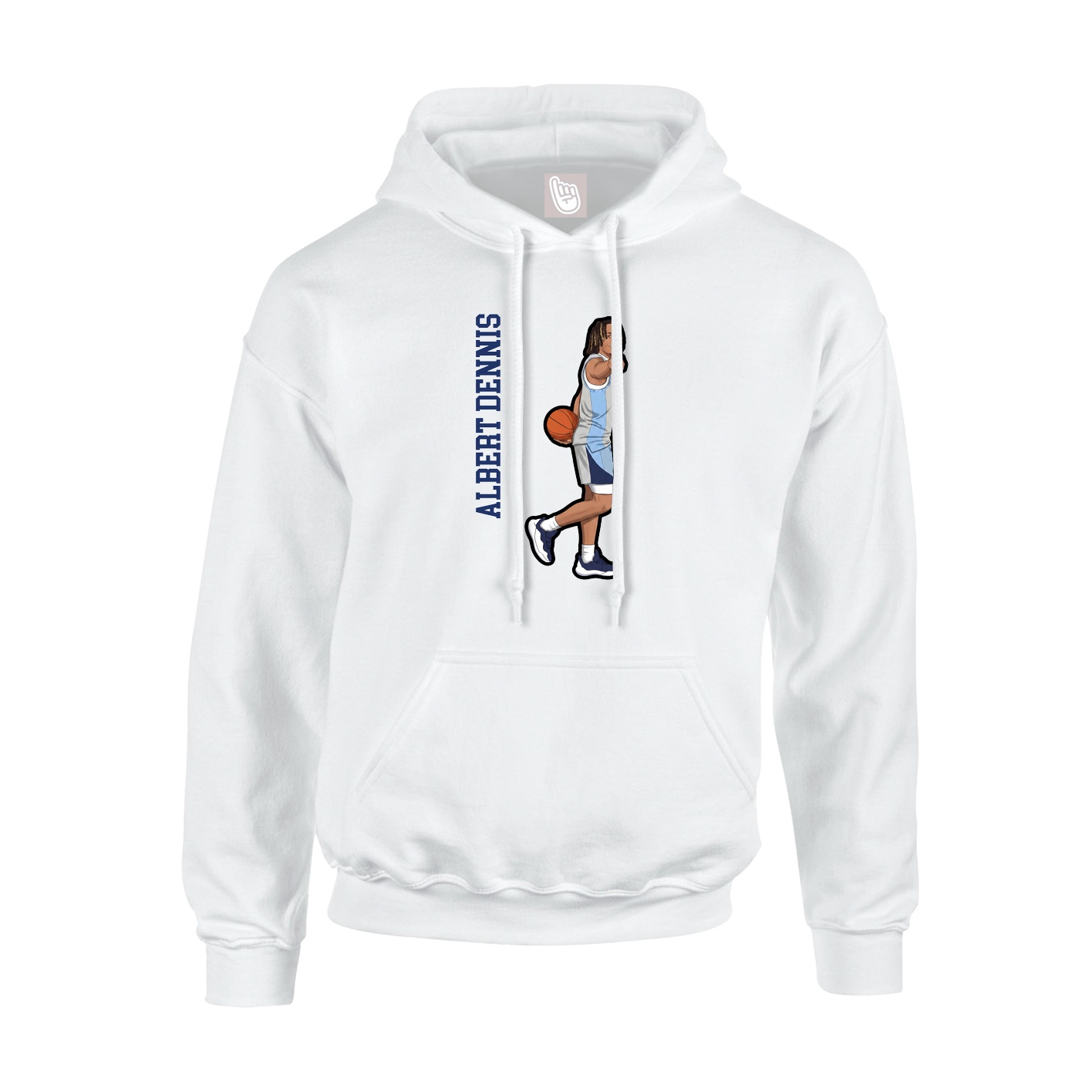 Hoodie — Name Vertical in White