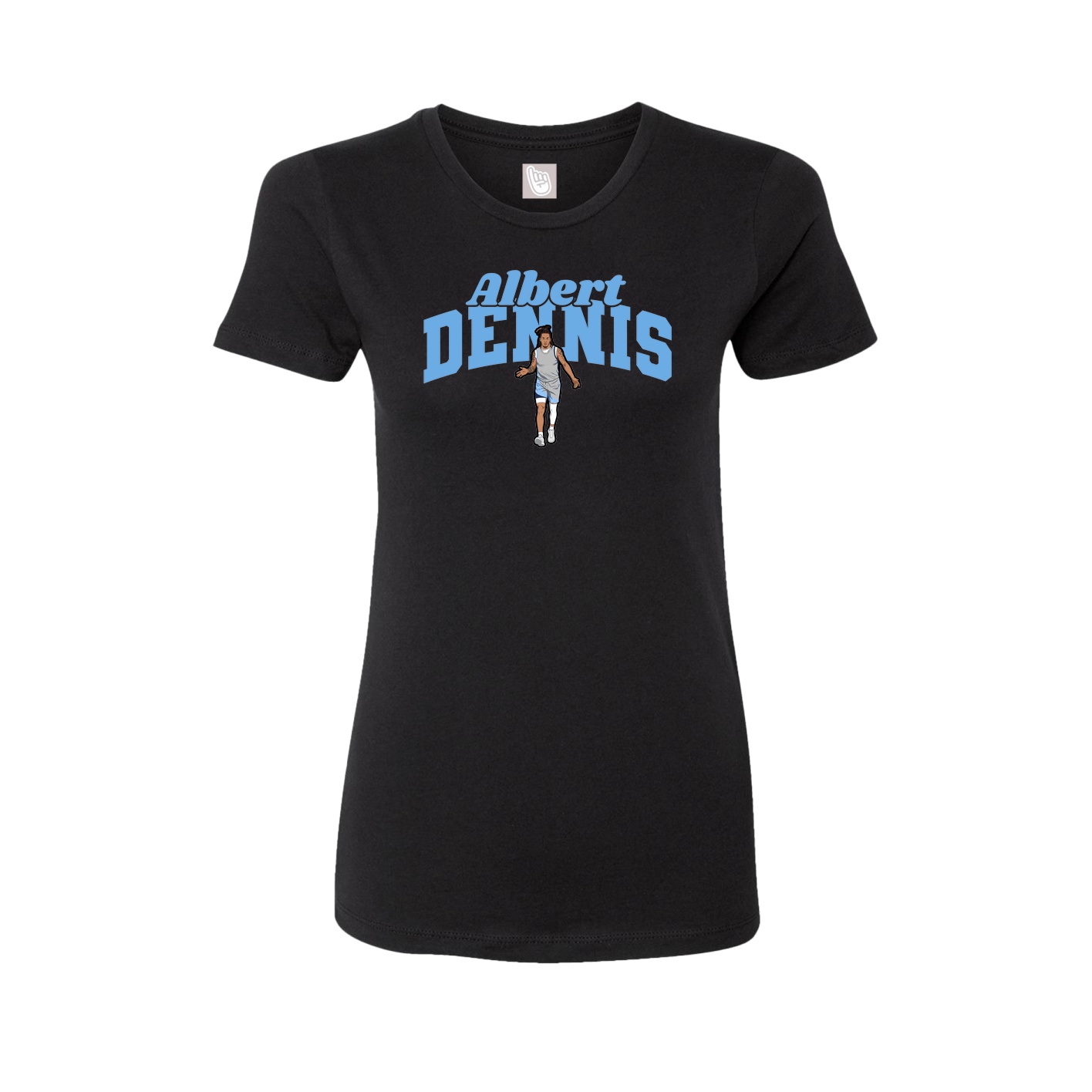 Fitted Women's Tee — Signature Arch in Black