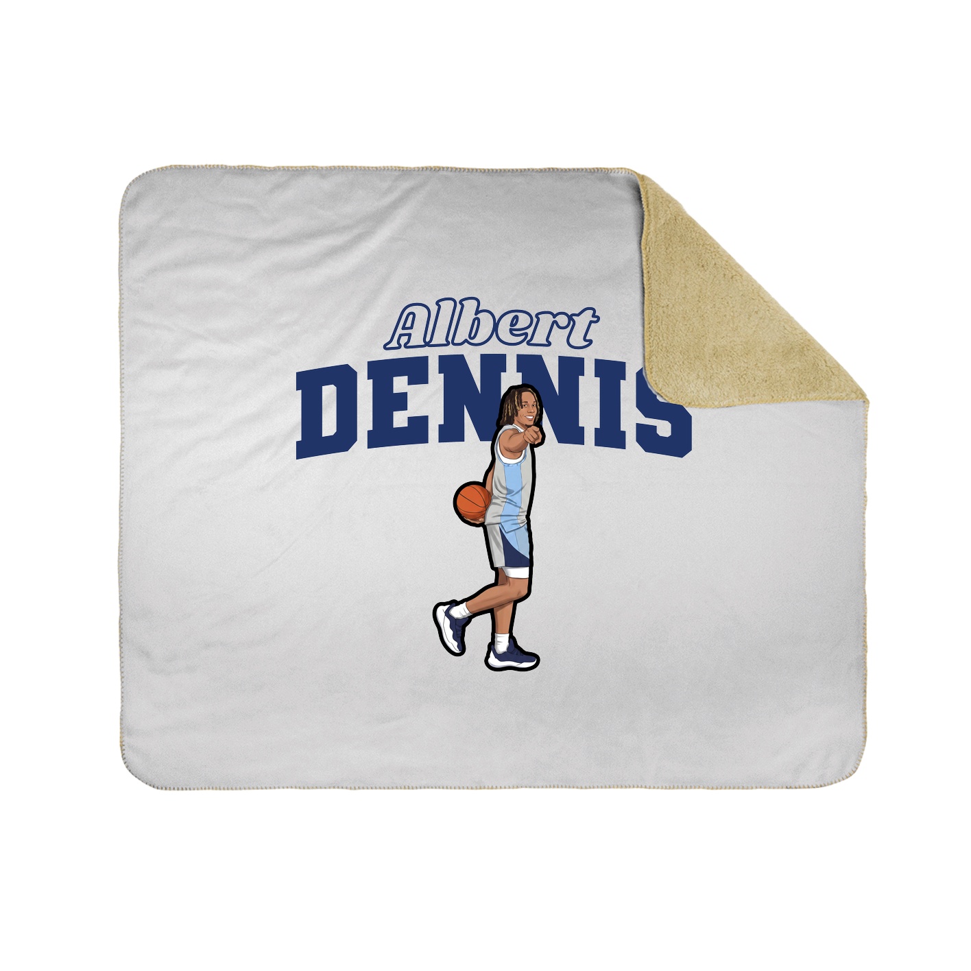 Throw Blanket — Name Arch in White