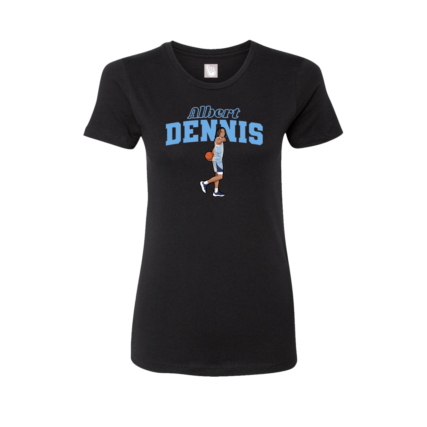 Fitted Women's Tee — Name Arch in Black