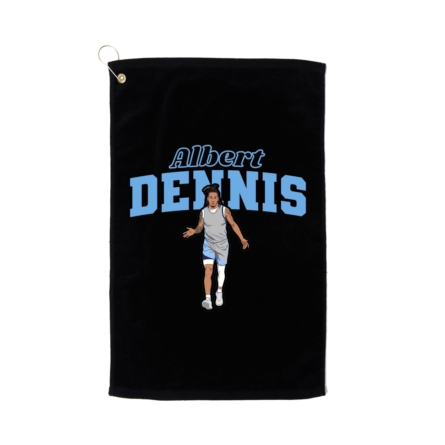 Golf Towel — Name Arch in Black