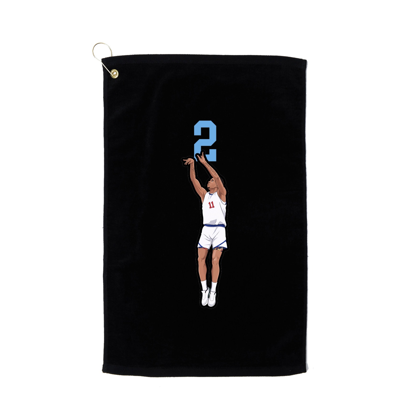 Golf Towel — Number Top in Black