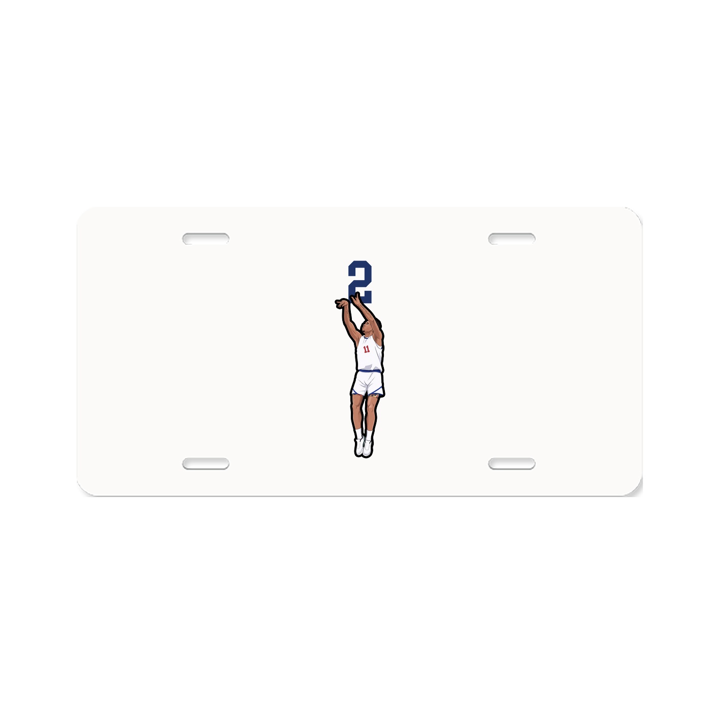 License Plate — Number Top in Classic