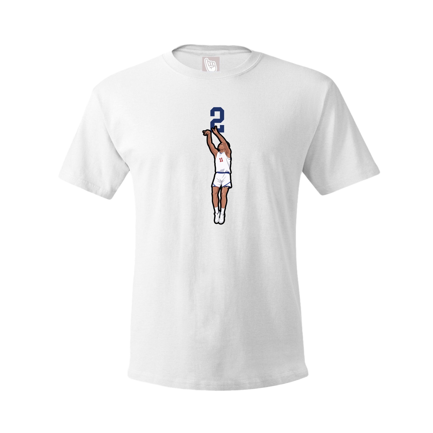 Youth Tee — Number Top in White