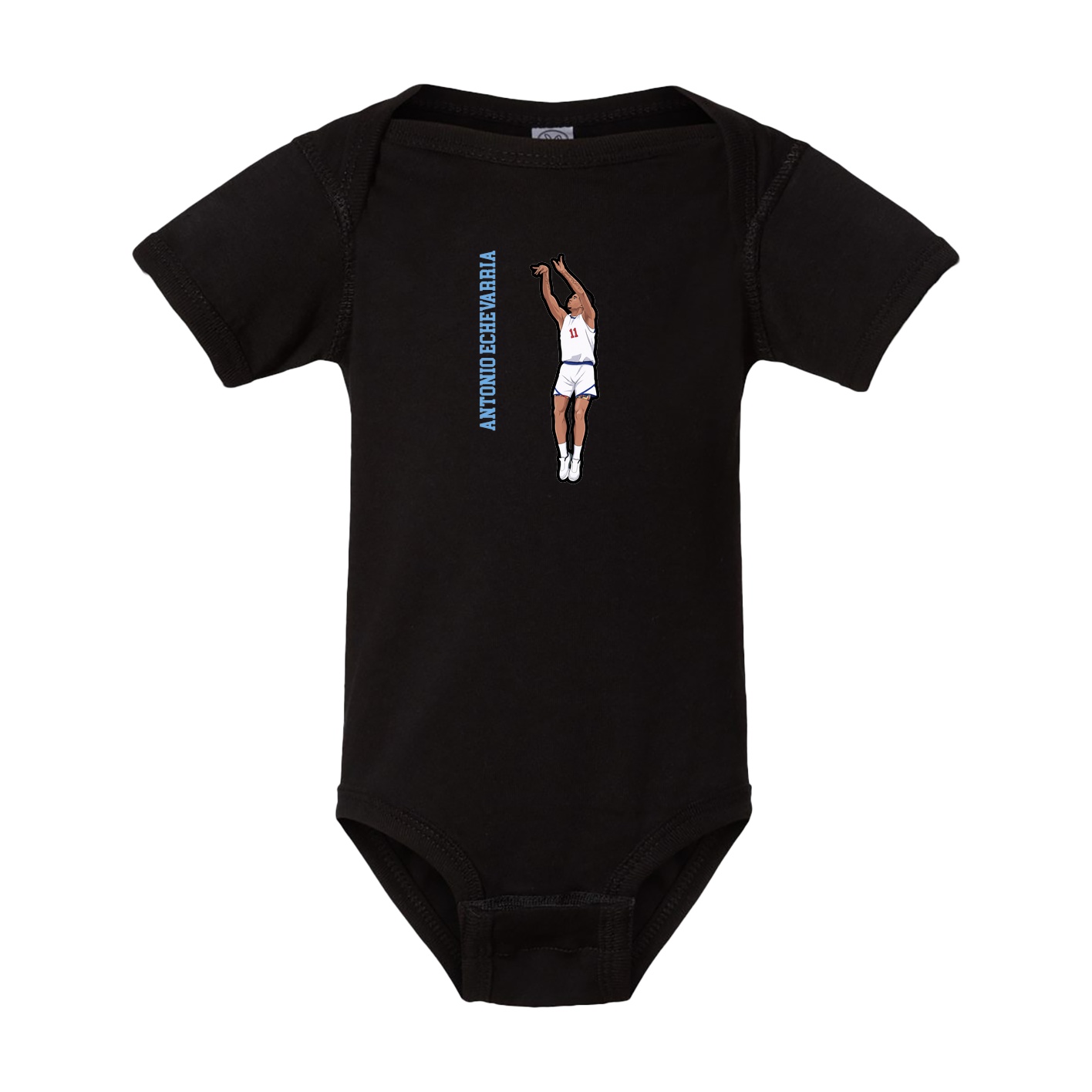 Baby Onesie — Name Vertical in Black
