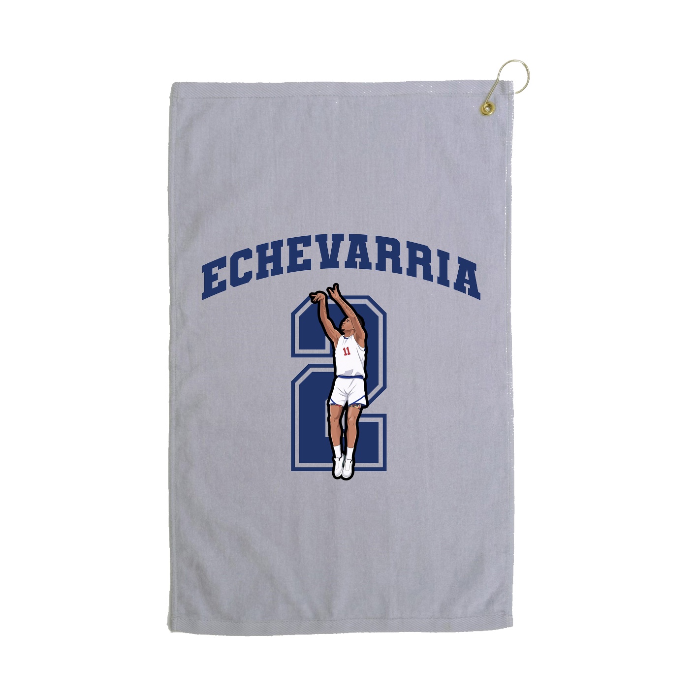 Golf Towel — Number in Grey