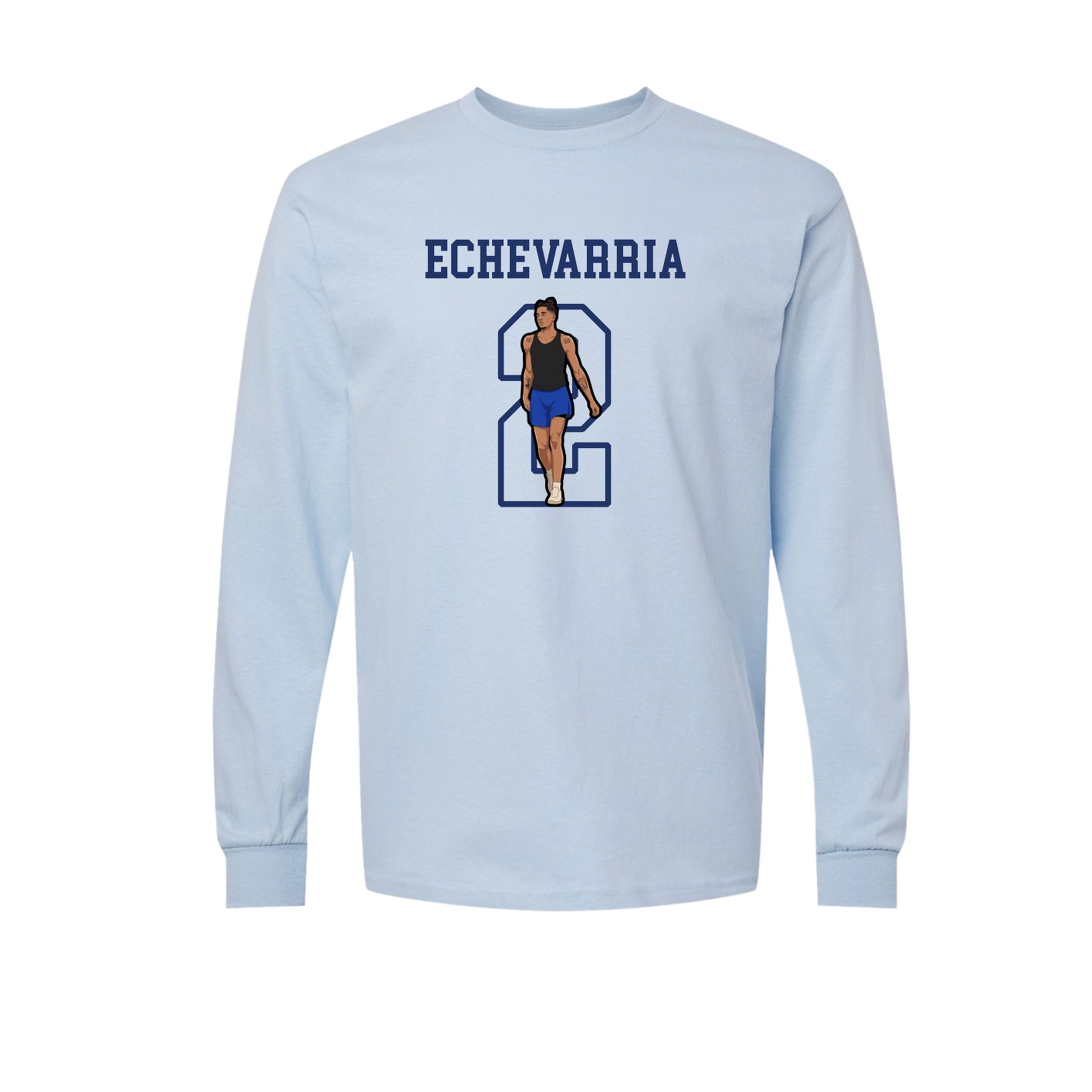 Long Sleeve Tee — Shirsey in Light Blue