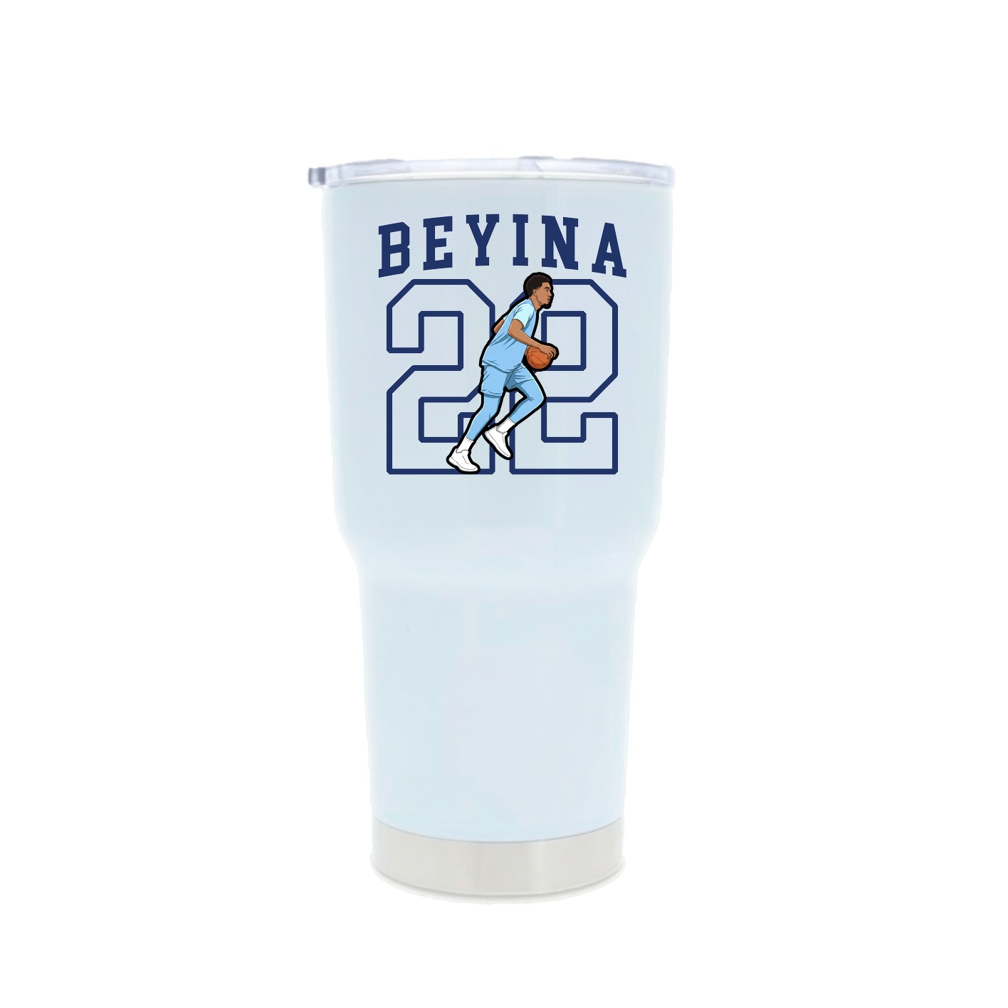 30oz Stainless Steel Tumbler — Shirsey in White