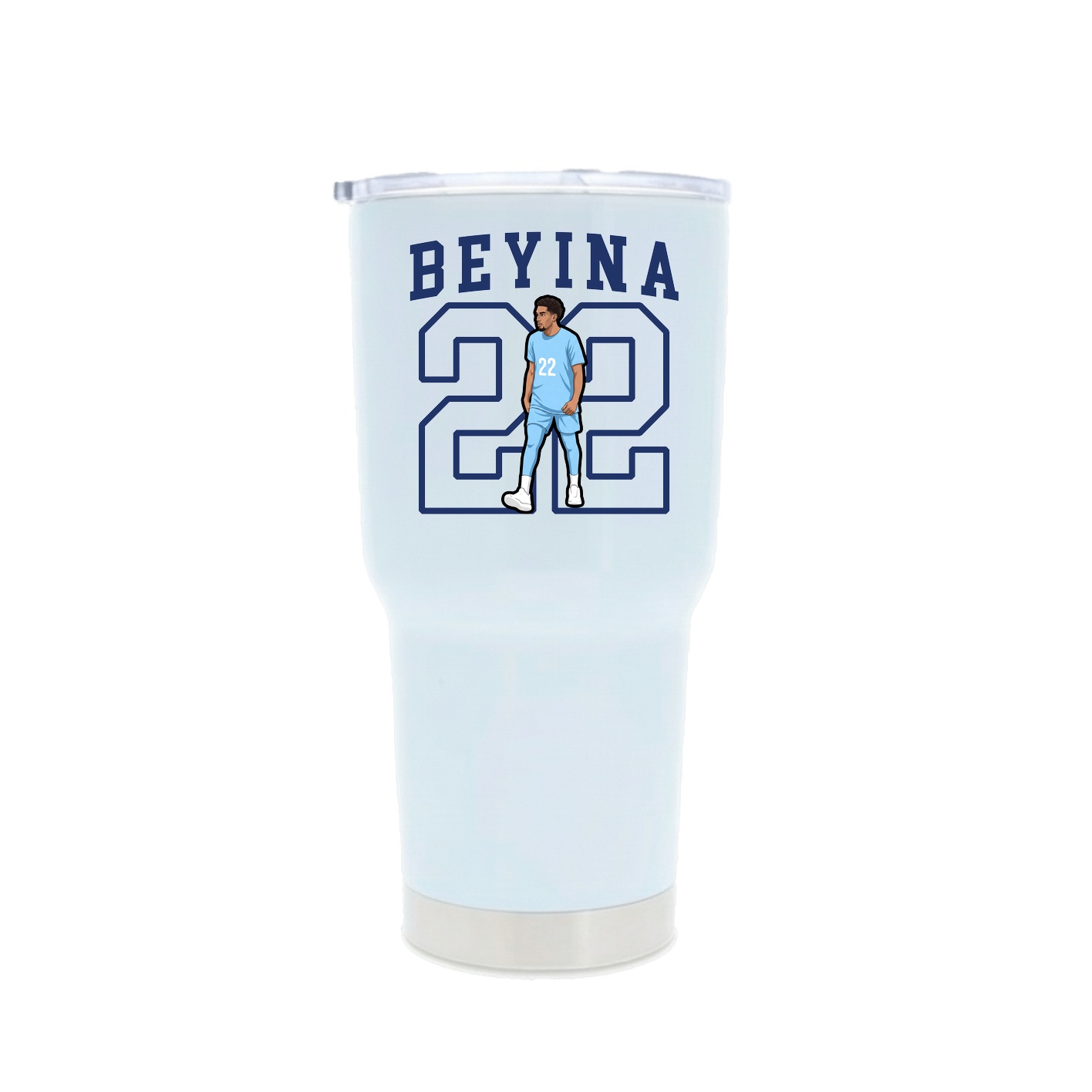 30oz Stainless Steel Tumbler — Shirsey in White
