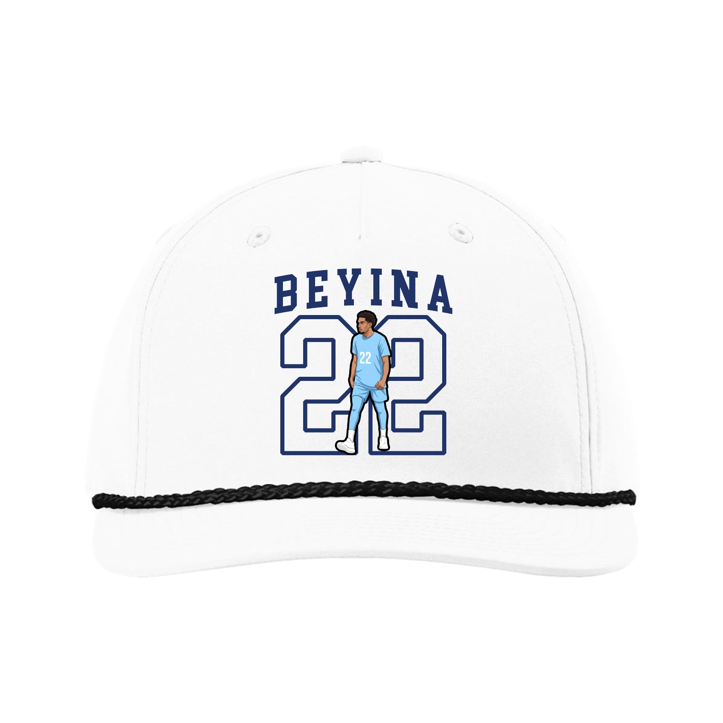 Five-Panel Classic Rope Cap — Shirsey in White