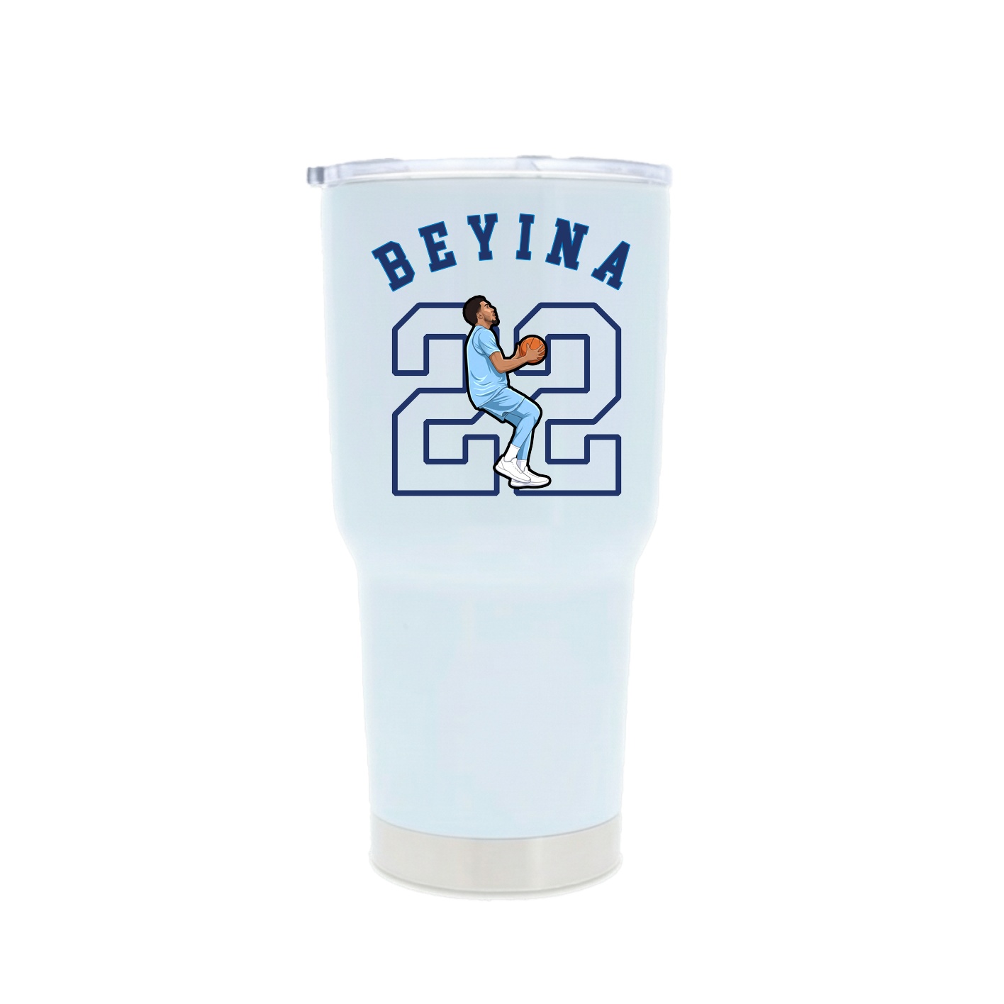 30oz Stainless Steel Tumbler — Shirsey Arch in White
