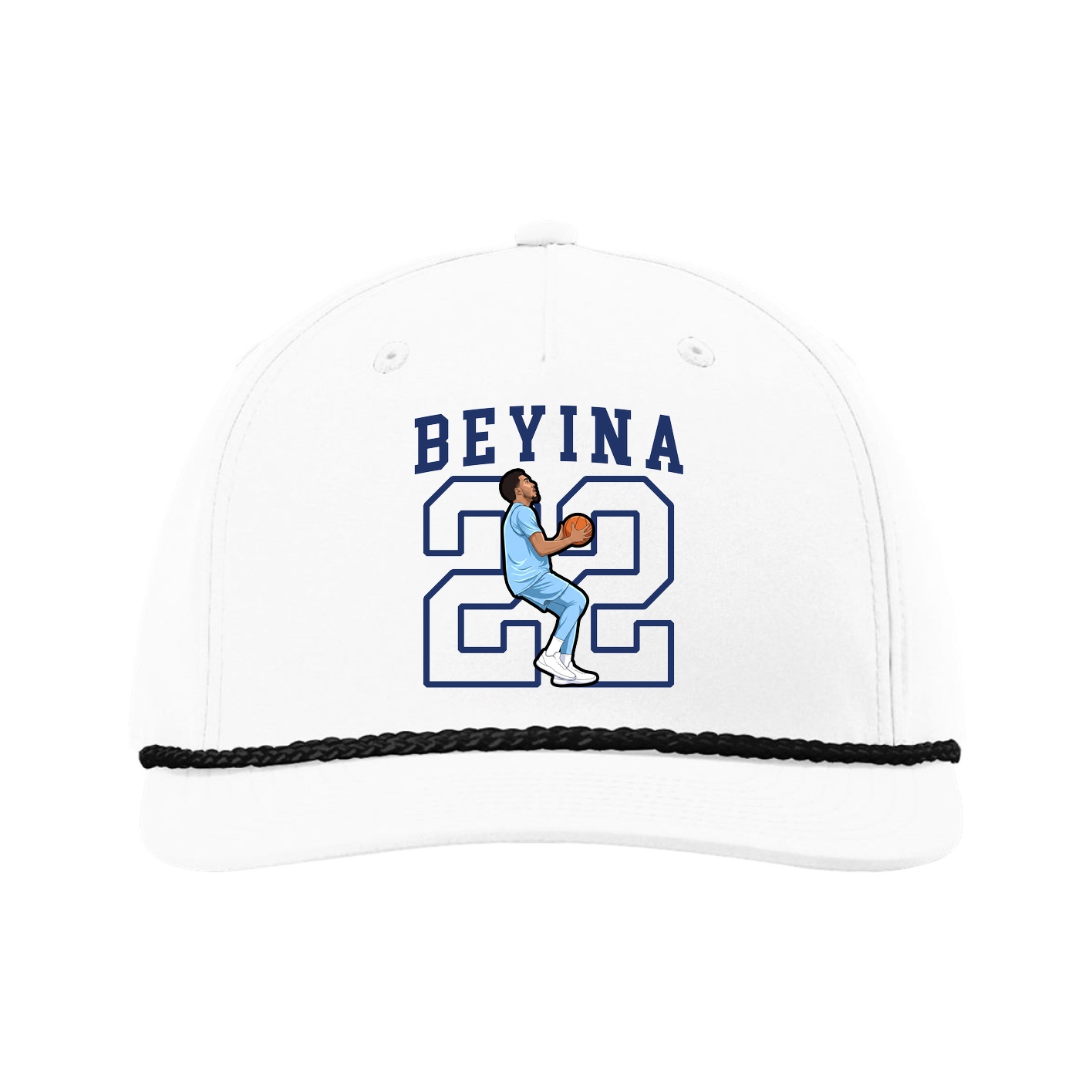 Five-Panel Classic Rope Cap — Shirsey in White