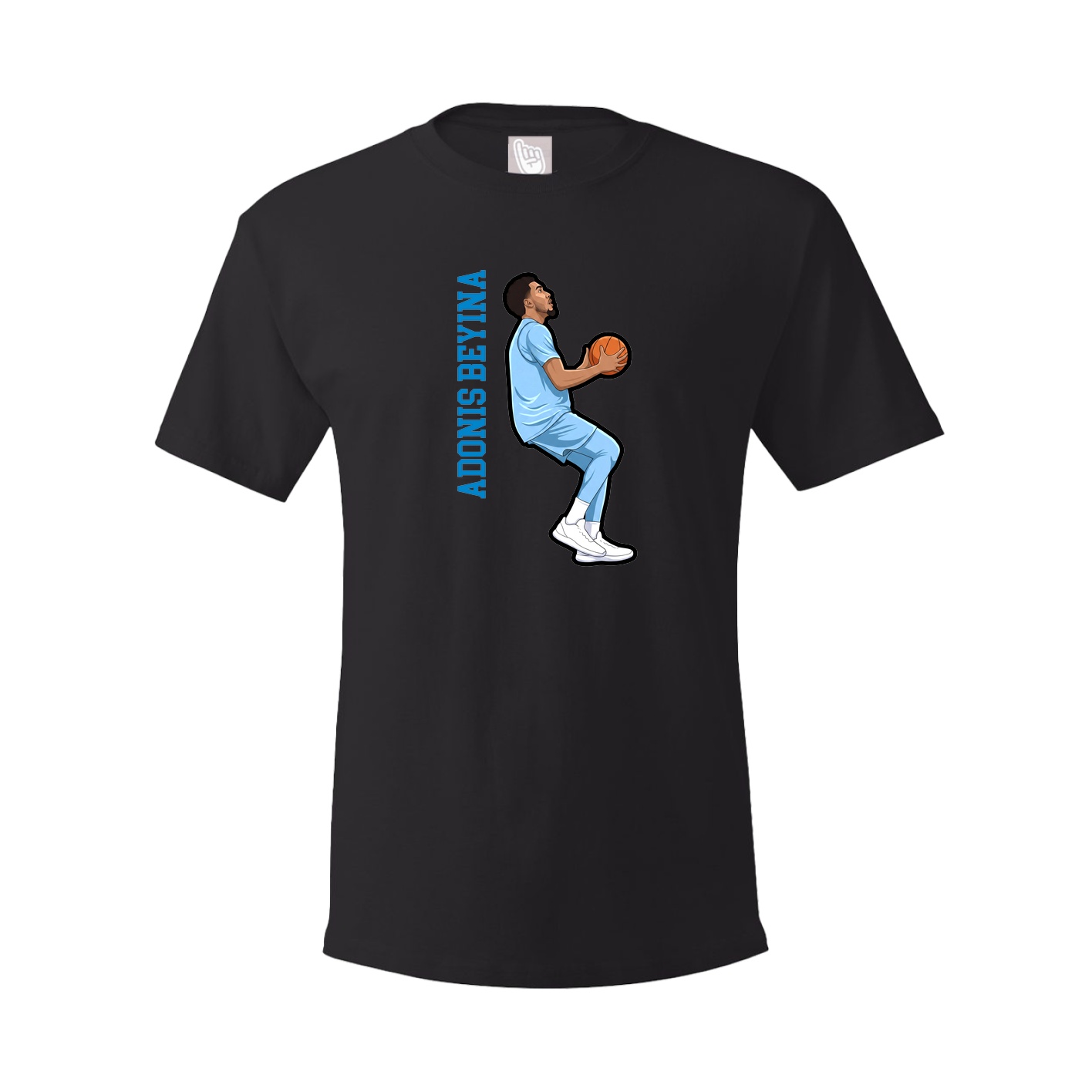 Youth Tee — Name Vertical in Black