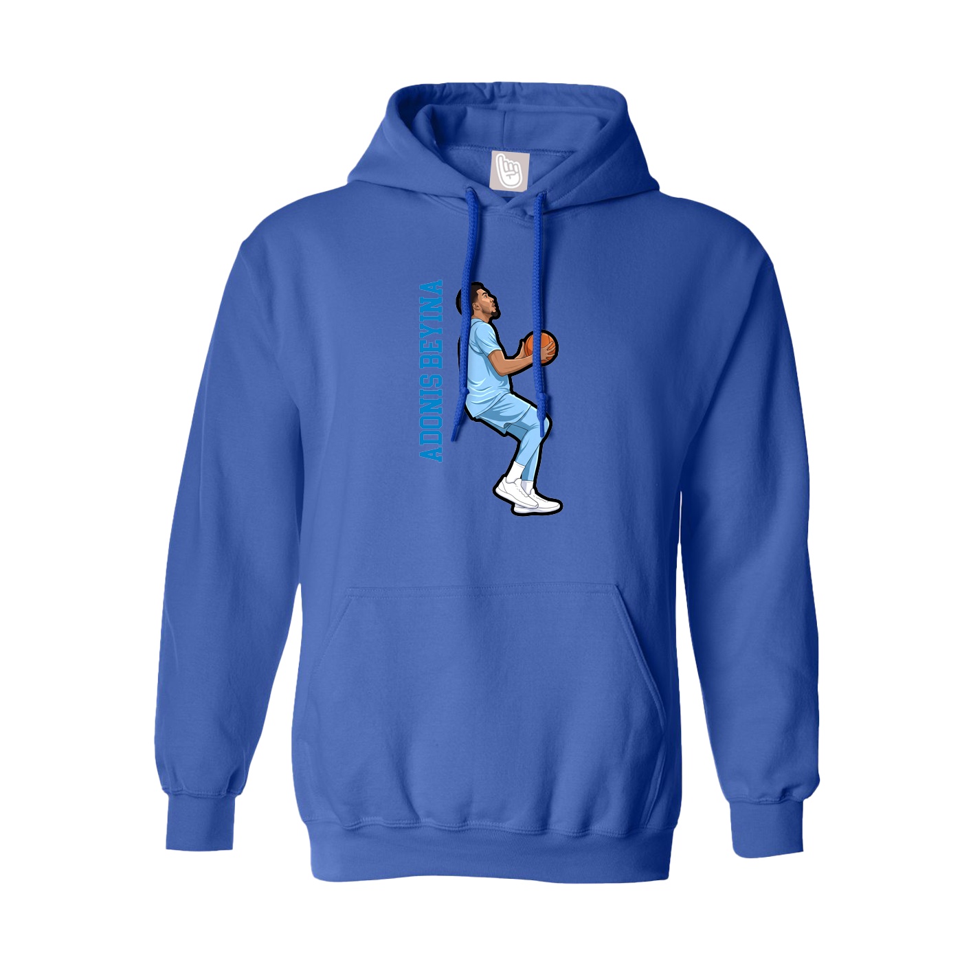 Youth Hoodie — Name Vertical in Royal