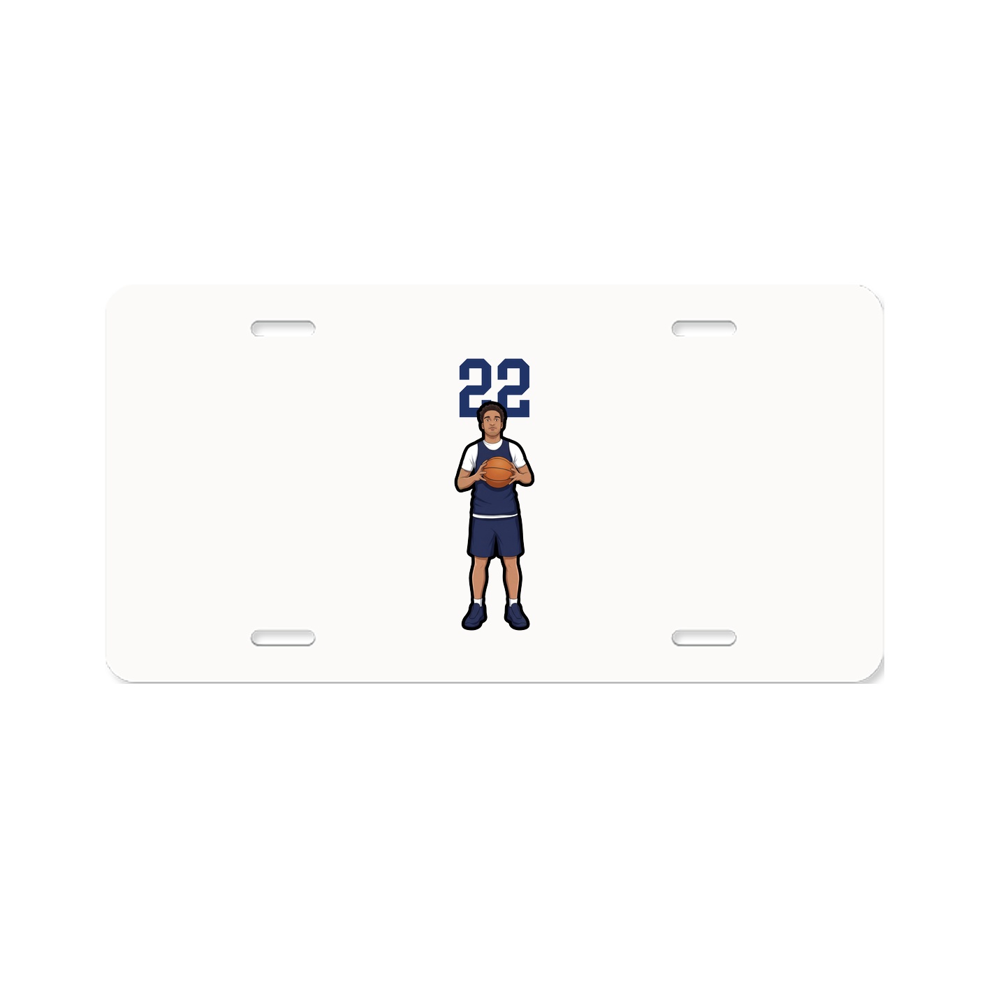 License Plate — Number Top in Classic