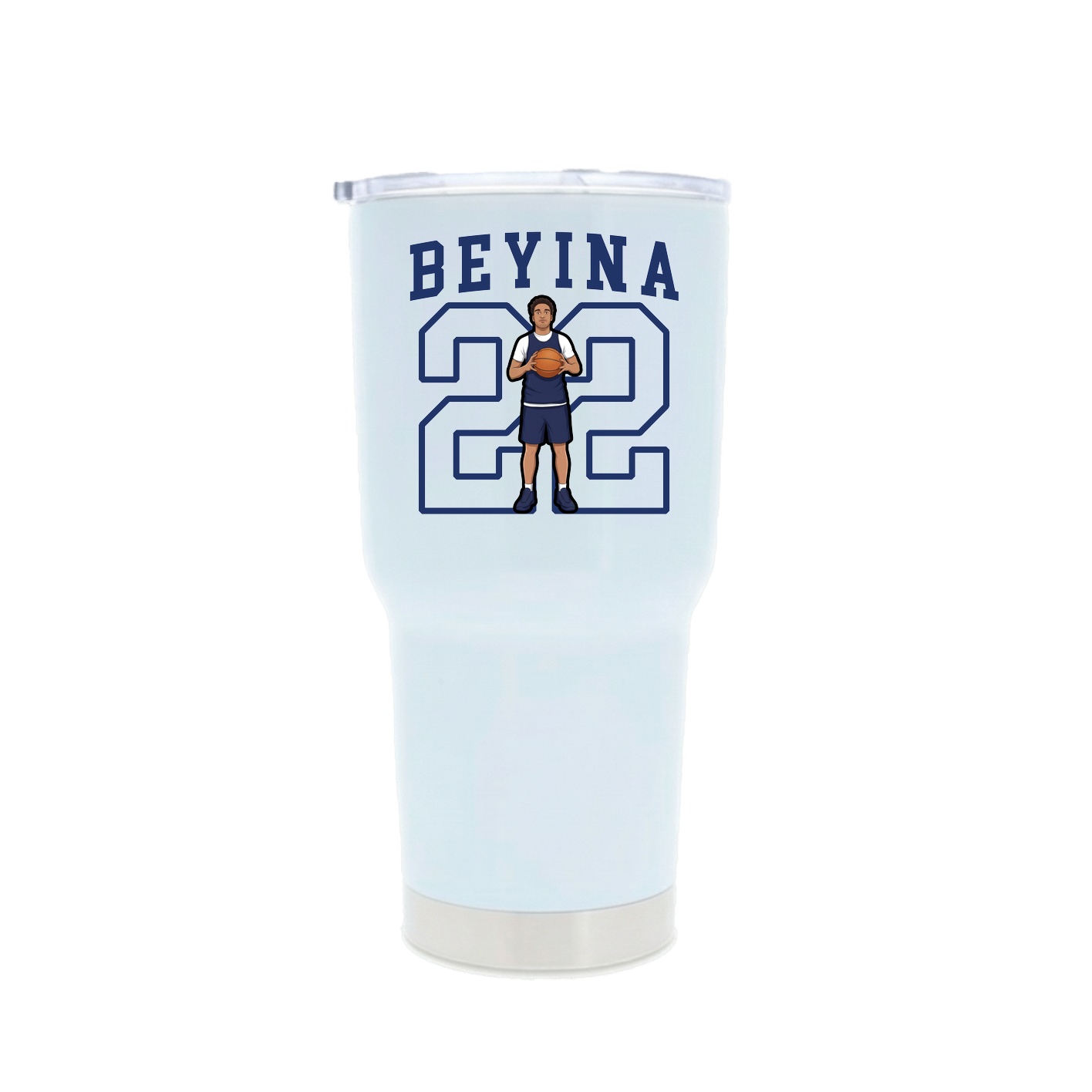 30oz Stainless Steel Tumbler — Shirsey in White