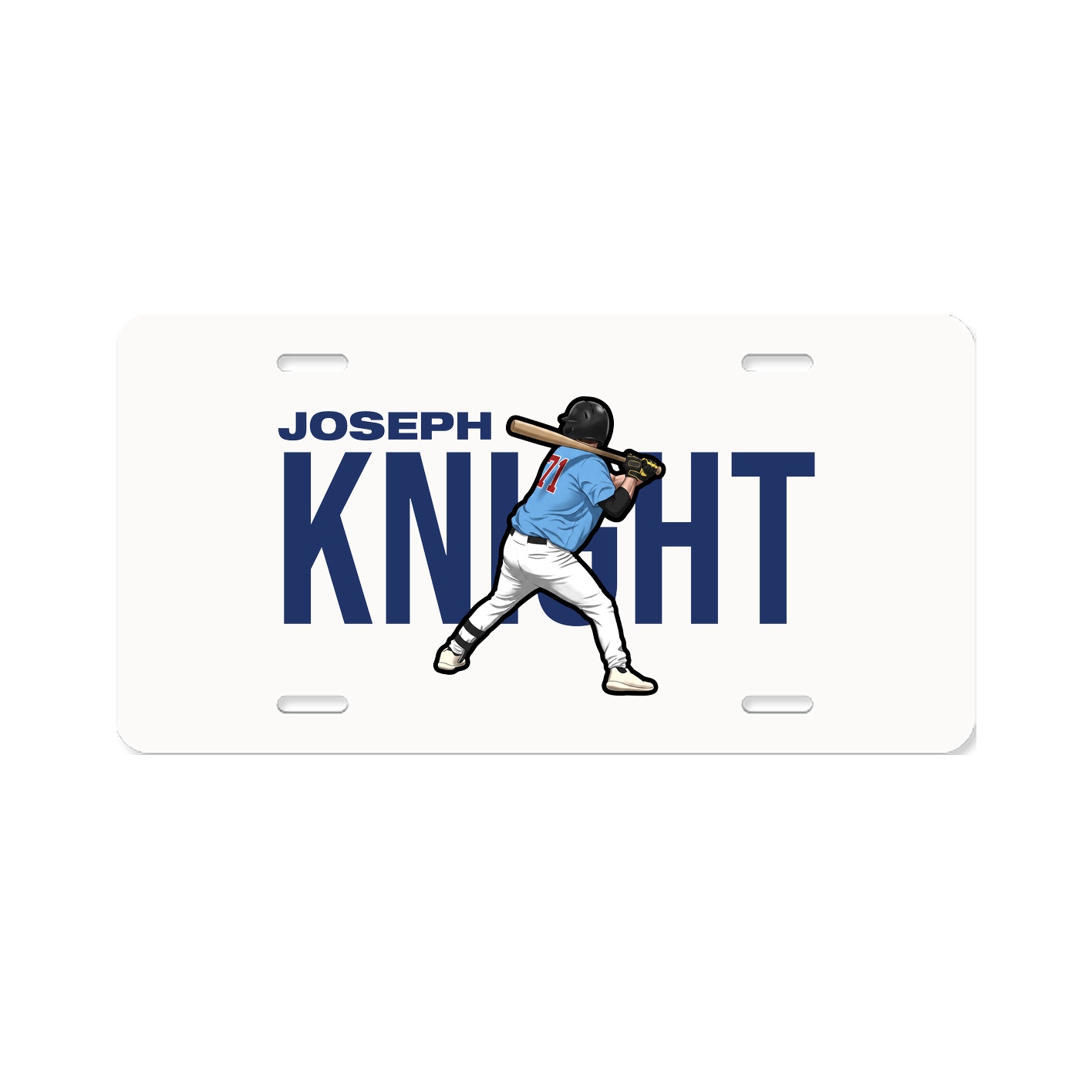 License Plate — Player Name in Classic