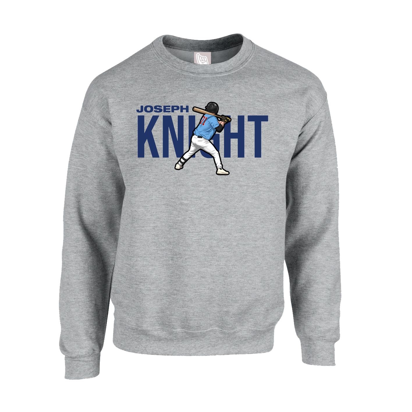 Fleece Crew — Player Name in Grey