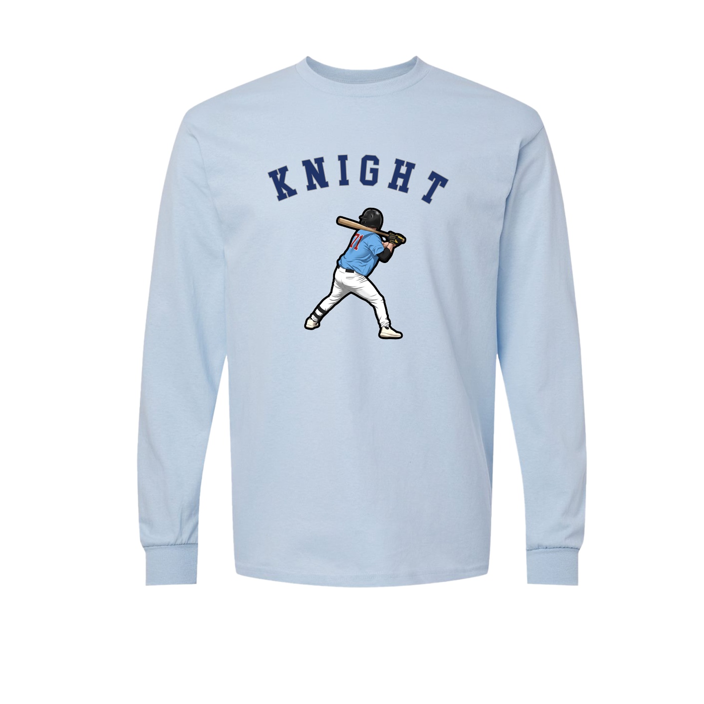 Long Sleeve Tee — Shirsey Arch in Light Blue