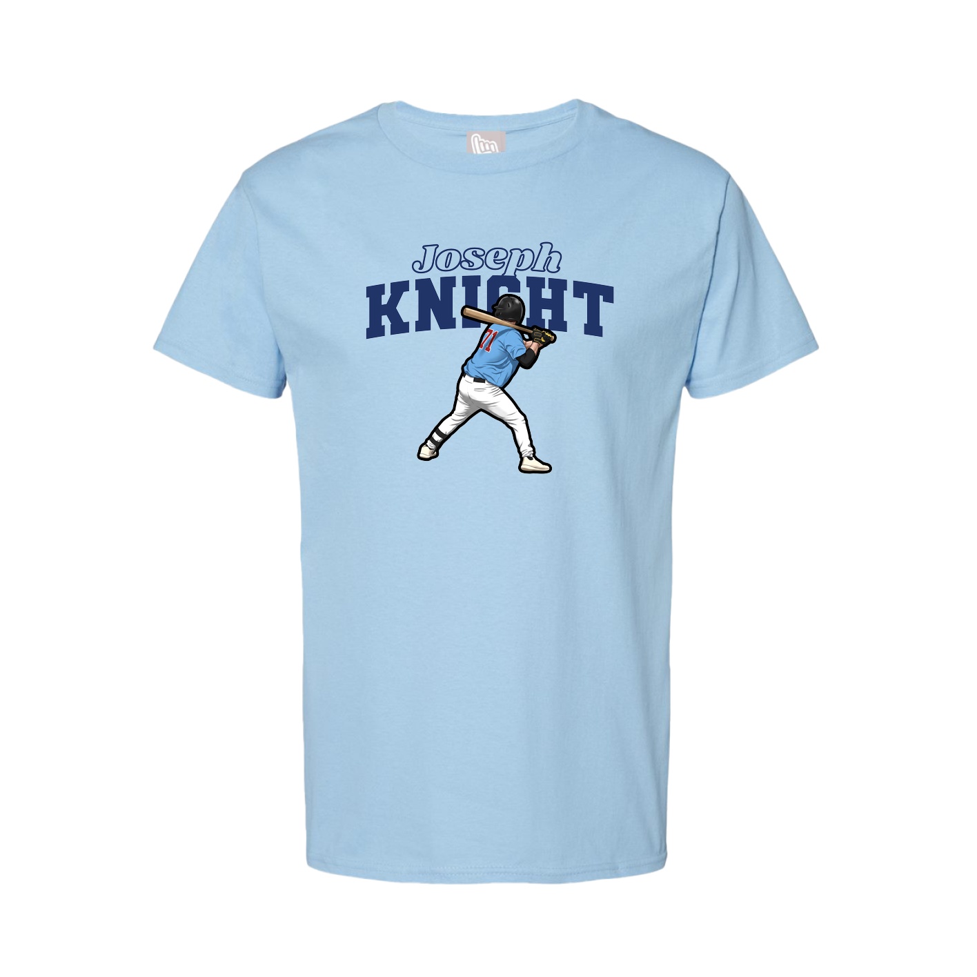 Tee — Name Arch in Light Blue