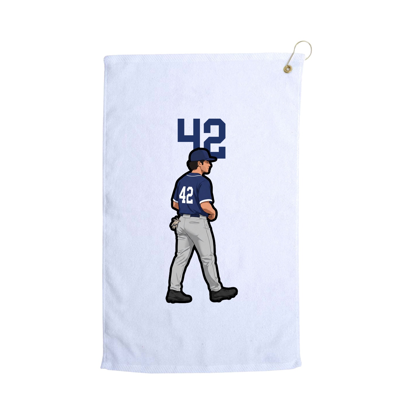 Golf Towel — Number Top in White