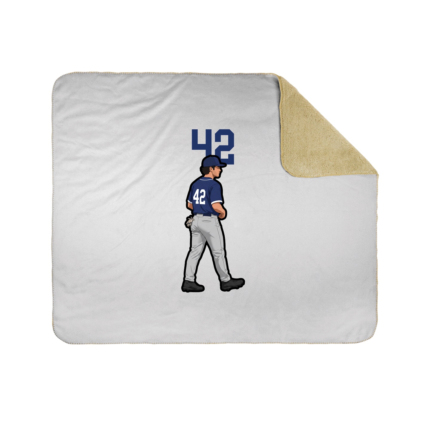 Throw Blanket — Number Top in White