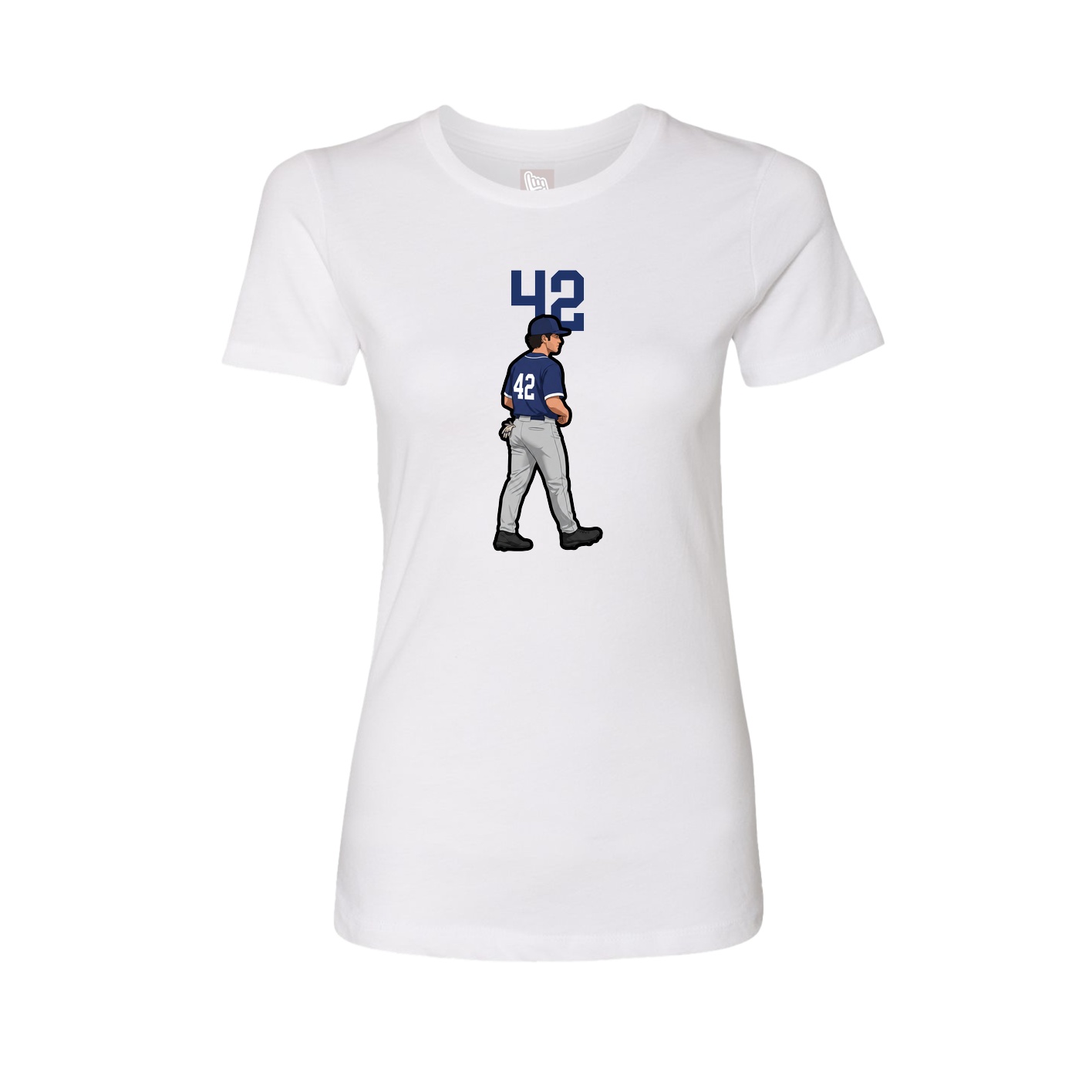 Fitted Women's Tee — Number Top in White