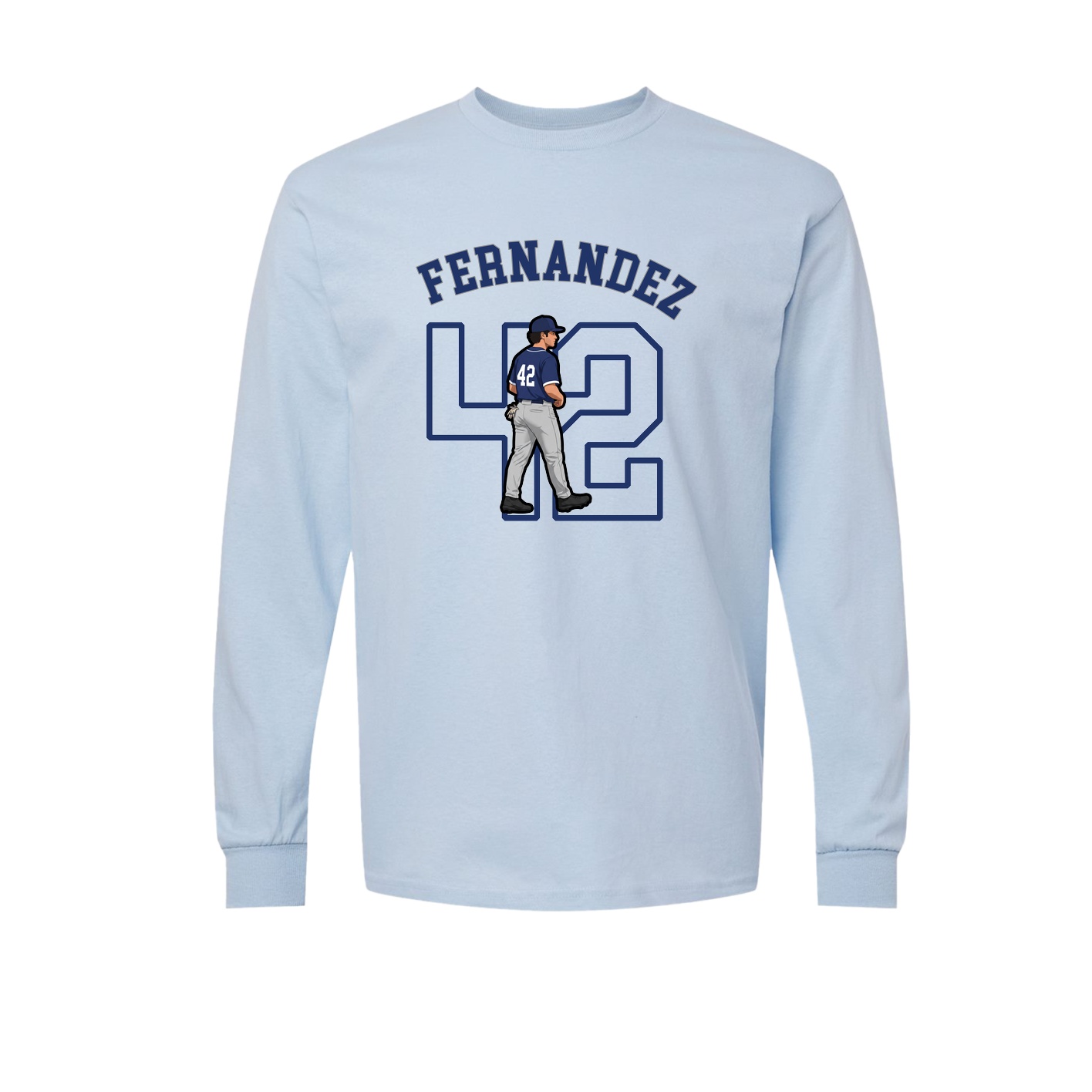 Long Sleeve Tee — Shirsey Arch in Light Blue
