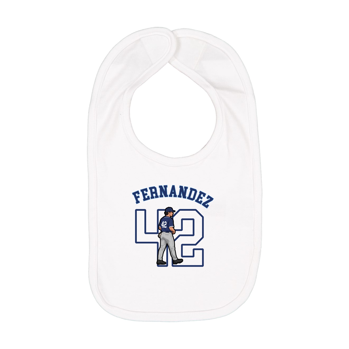 Infant Bib — Shirsey Arch in White