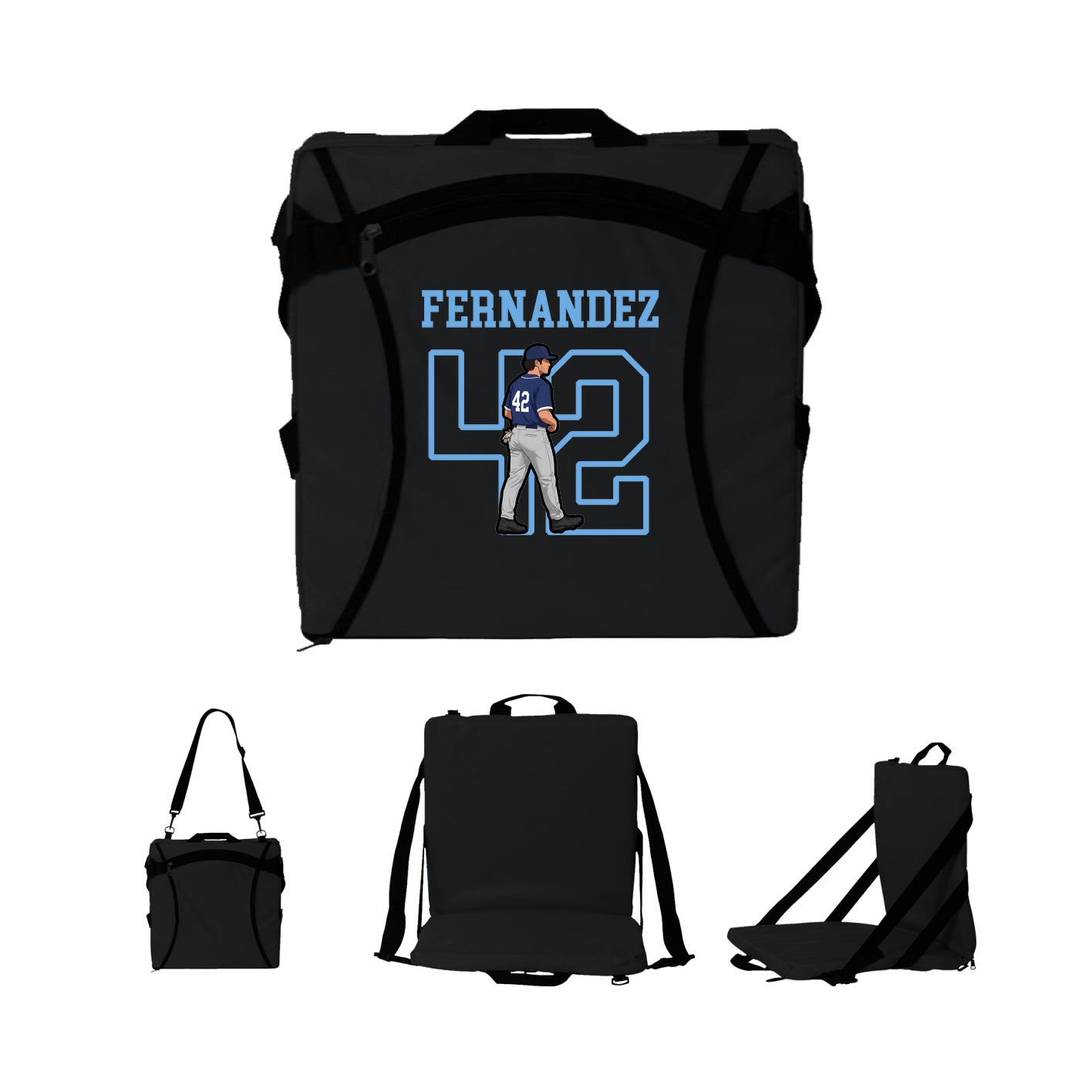 Folding Stadium Seat — Shirsey in Black