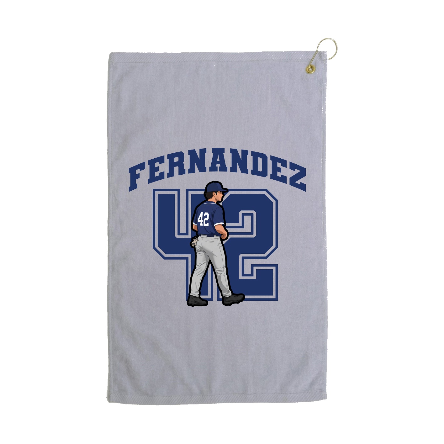 Golf Towel — Number in Grey